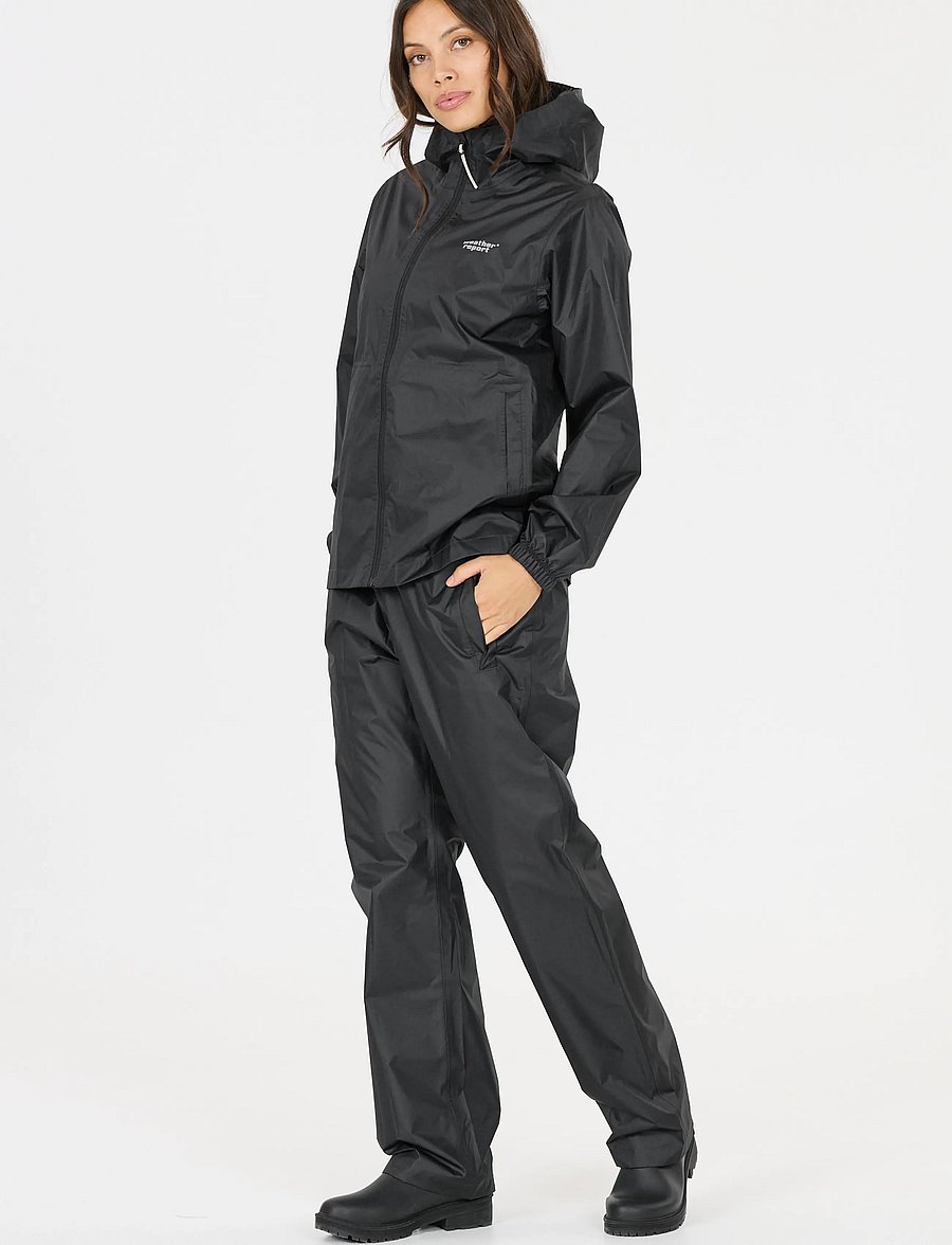 Weather Report - Pack'way W Packable Pant W-PRO 1000 - ytterkläder - black - 0