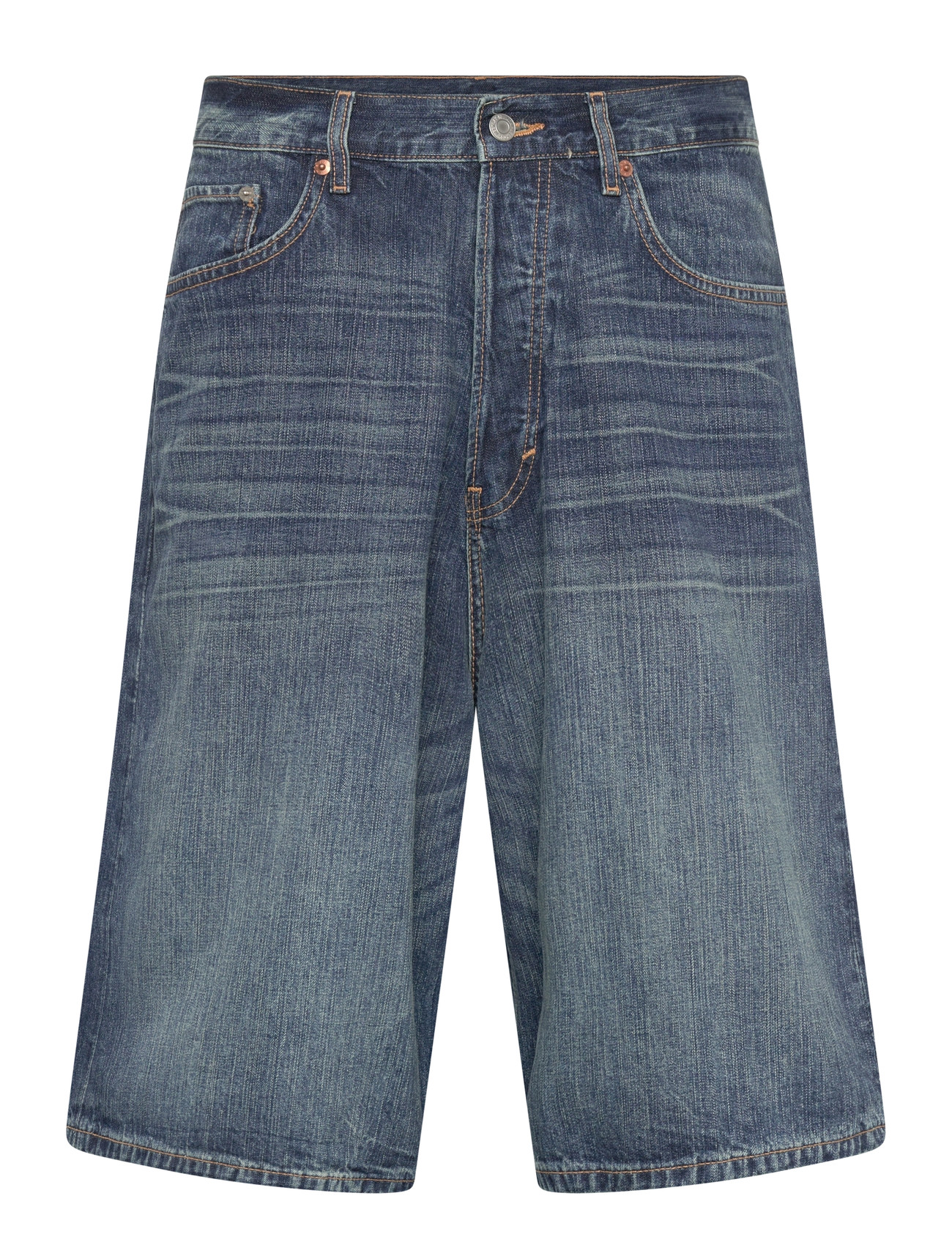Weekday Astro Mid Rise Loose Baggy Denim Shorts - - 25 2