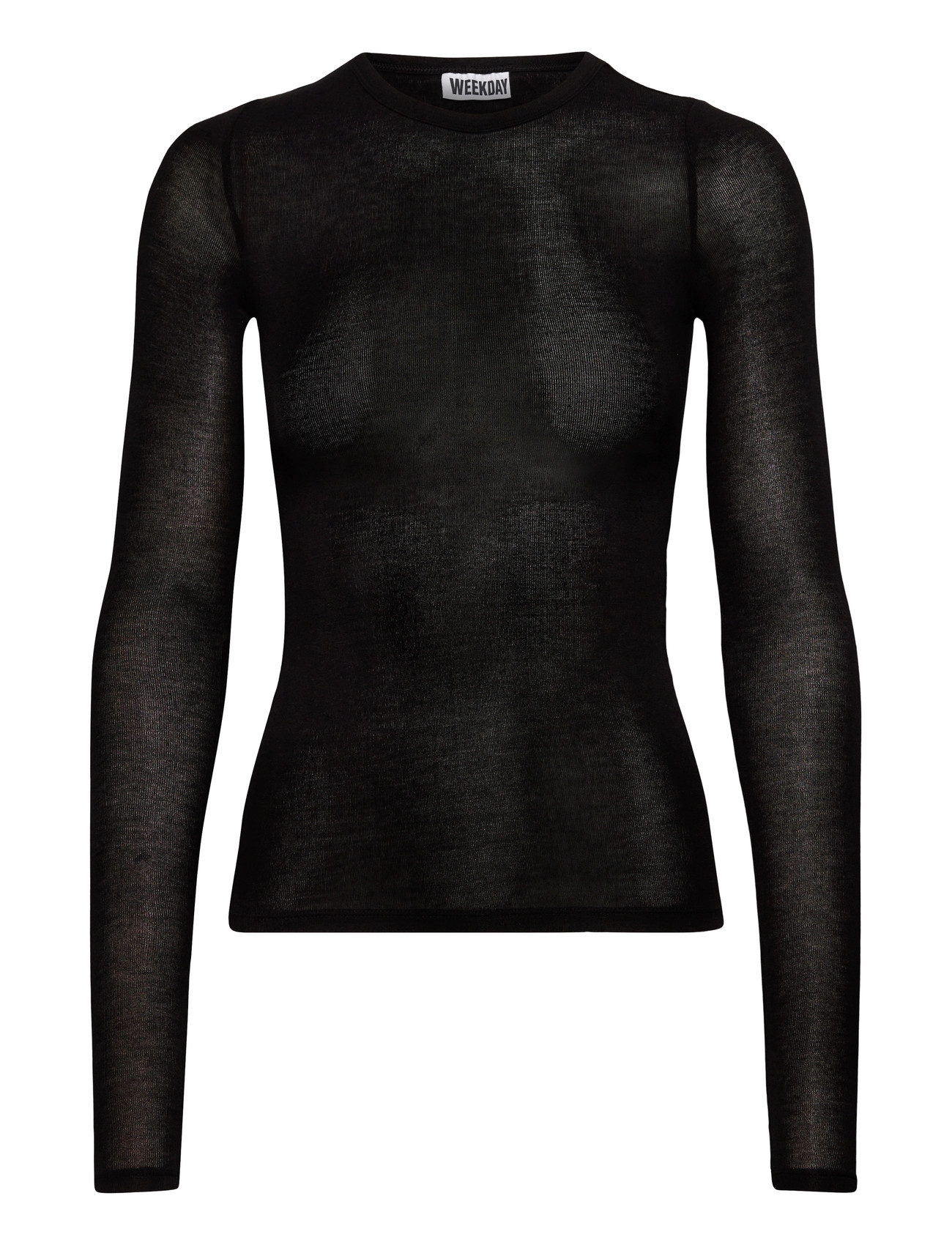 Weekday Soft Sheer Long Sleeve Top - - L 1