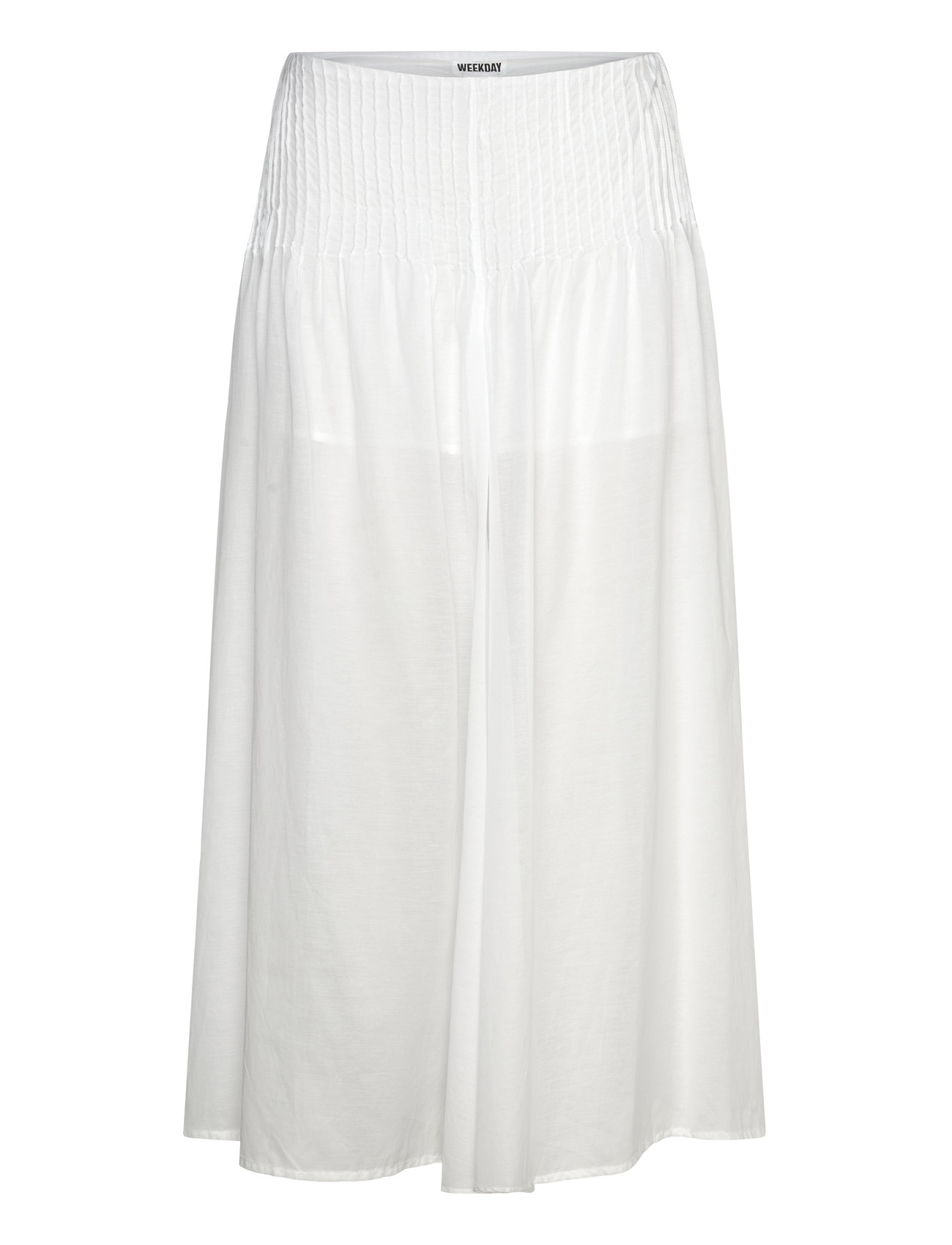 Weekday Pleated Mid Rise Maxi Skirt - White - 38