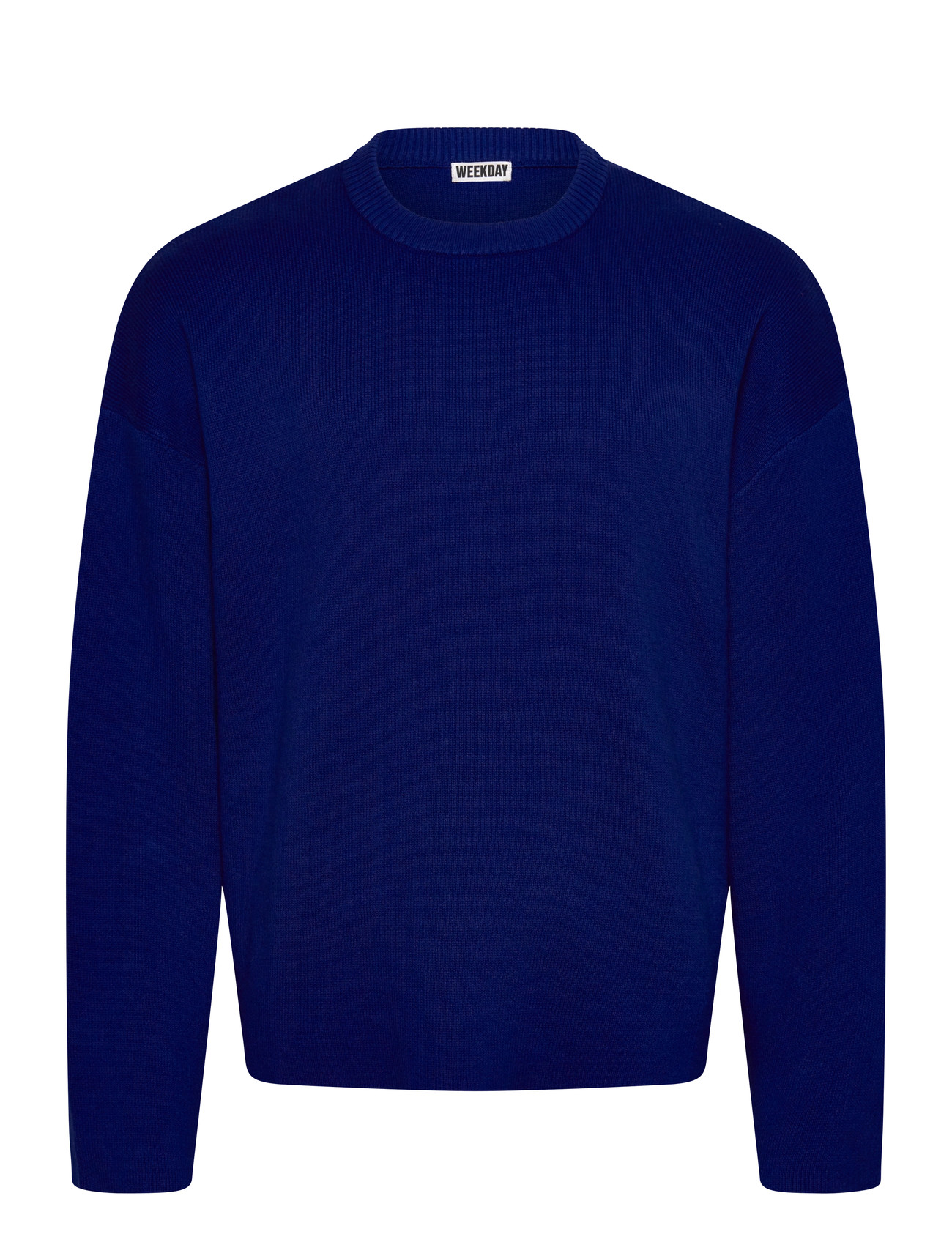 Weekday Boxy Knitted Cotton Sweater - Blue - XS 1