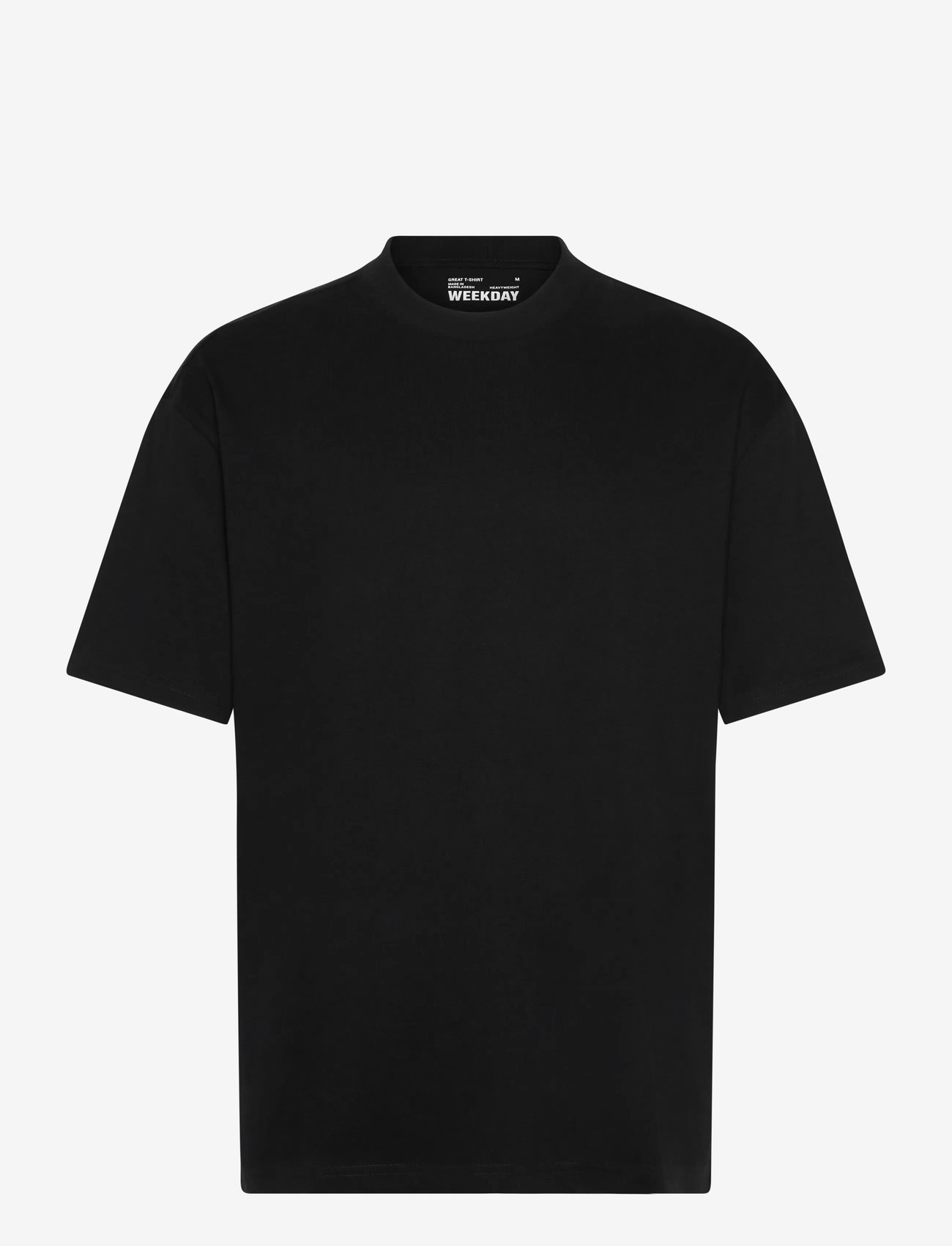Weekday - Great Heavyweight T-shirt - kortærmede t-shirts - black - 0
