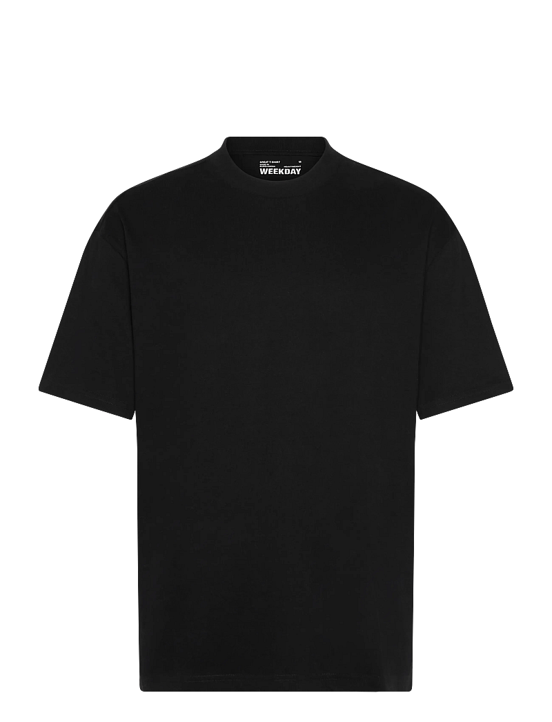 Weekday - Great Heavyweight T-shirt - kortærmede t-shirts - black - 0