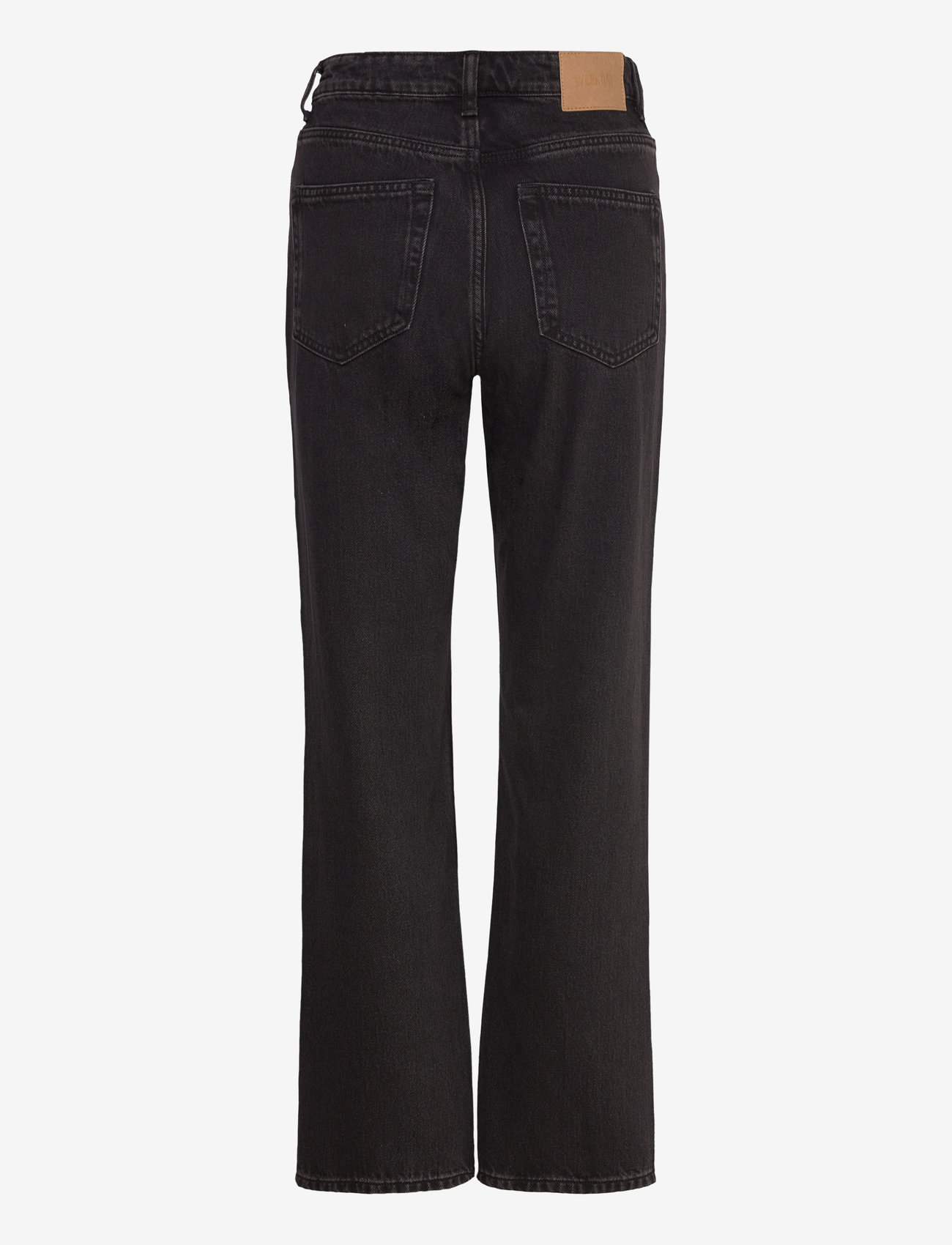 Weekday - Rowe Super High Waisted Regular Straight Leg Jeans - straight jeans - echo black - 1