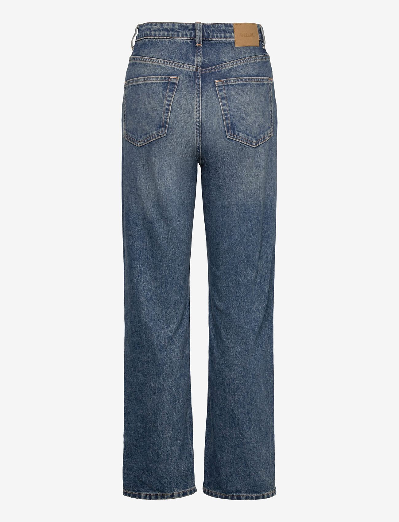 Weekday - Rowe Super High Waisted Regular Straight Leg Jeans - straight jeans - iron blue - 1