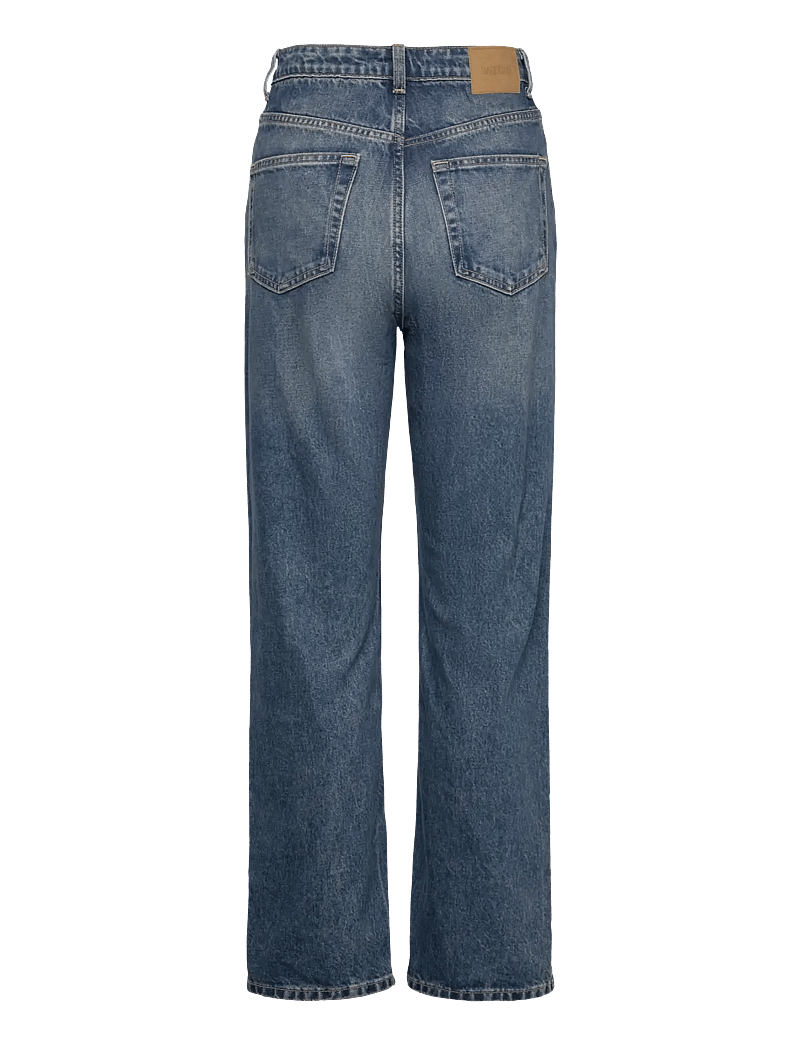 Weekday - Rowe Super High Waisted Regular Straight Leg Jeans - sirge säärega teksad - iron blue - 1
