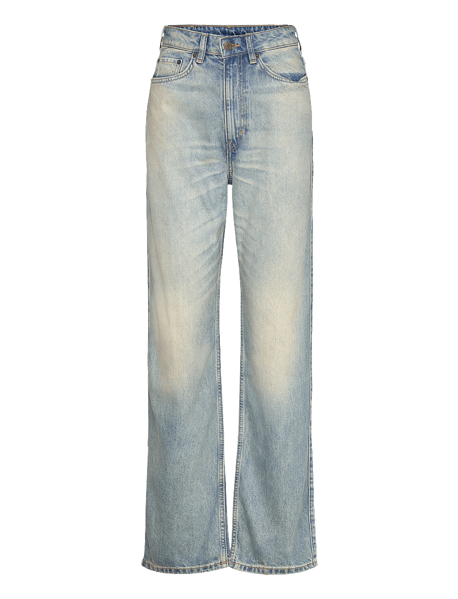 Weekday - Rowe Super High Waisted Regular Straight Leg Jeans - sirge säärega teksad - port blue - 0
