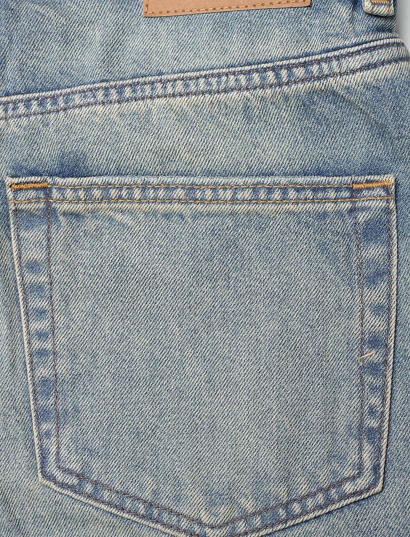 Weekday - Rowe Super High Waisted Regular Straight Leg Jeans - raka jeans - port blue - 4