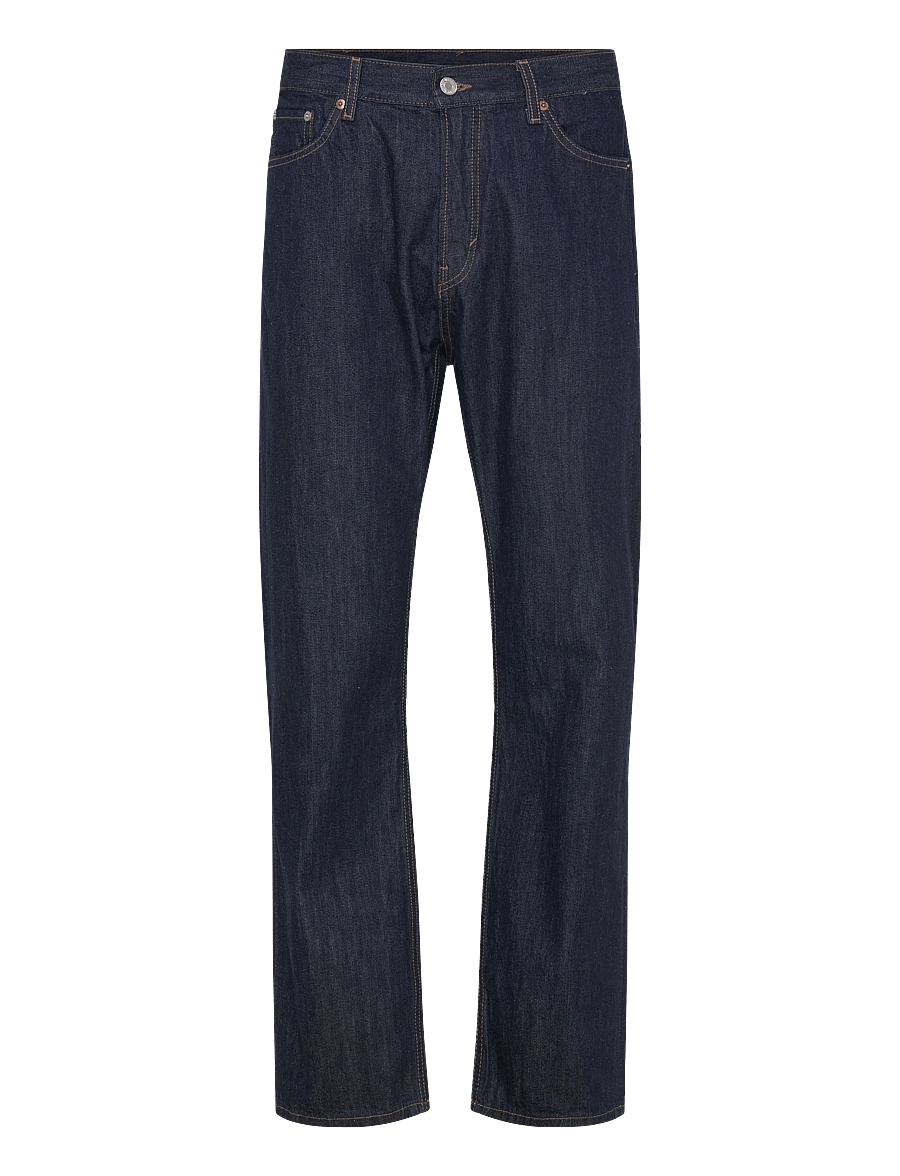 Weekday - Space Mid Rise Relaxed Straight Leg Jeans - regular jeans - blue rinse - 0