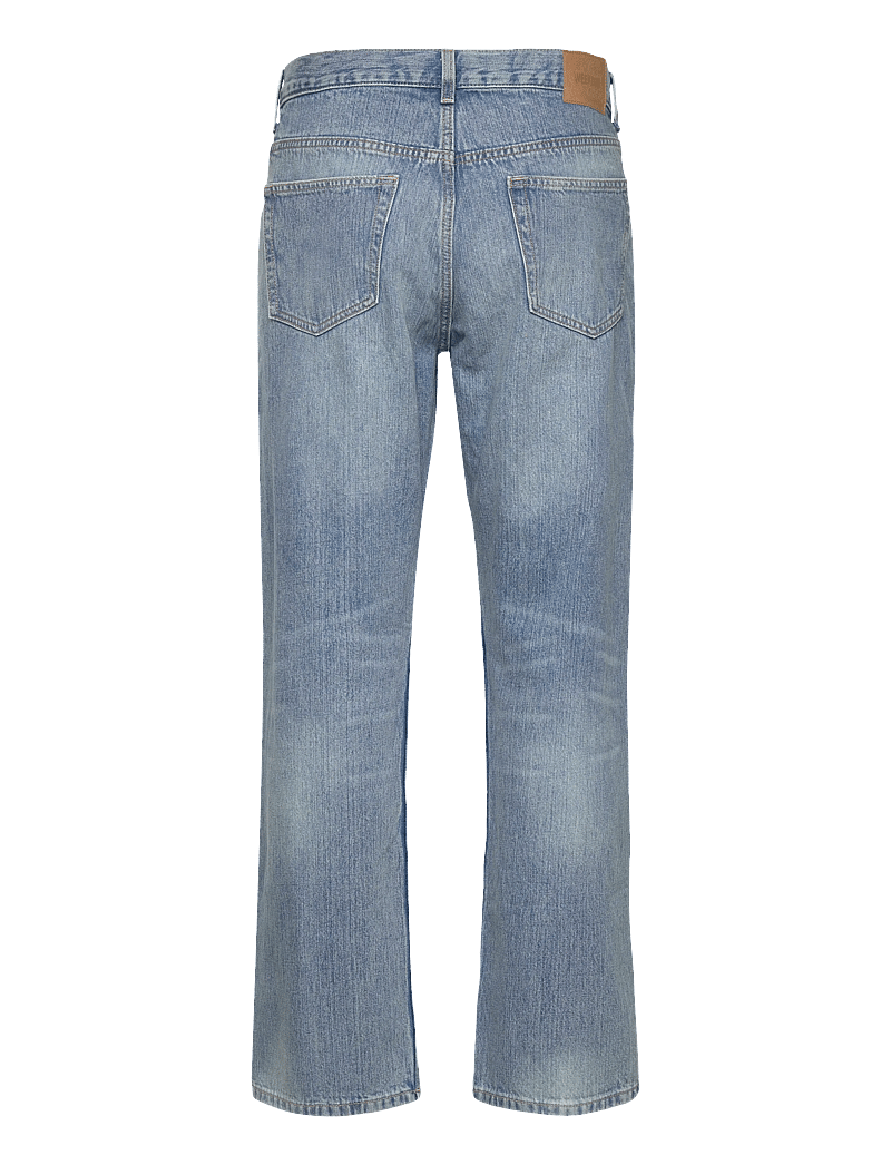 Weekday - Space Mid Rise Relaxed Straight Leg Jeans - regular jeans - blue stream - 1