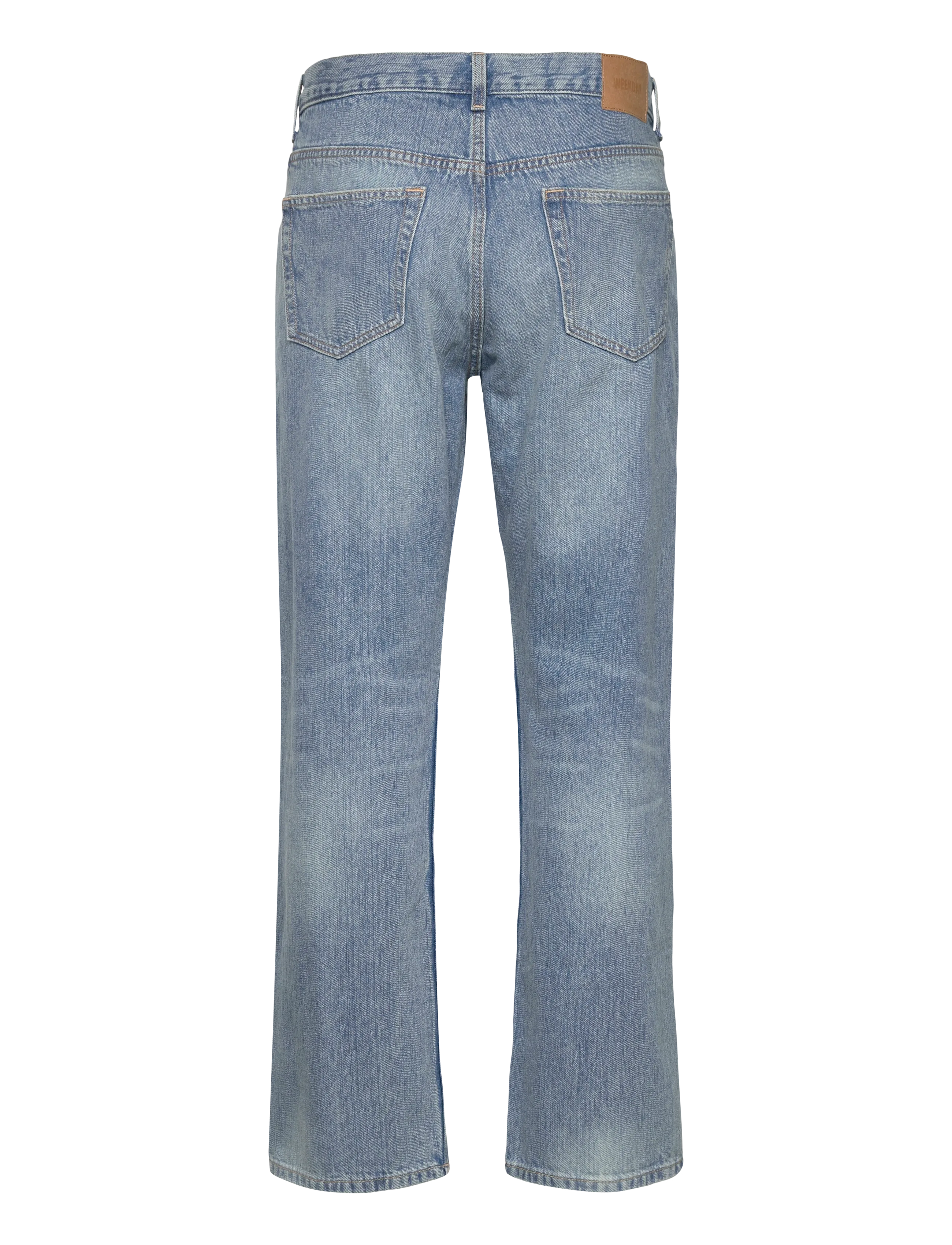 Weekday - Space Mid Rise Relaxed Straight Leg Jeans - suorat farkut - blue stream - 1