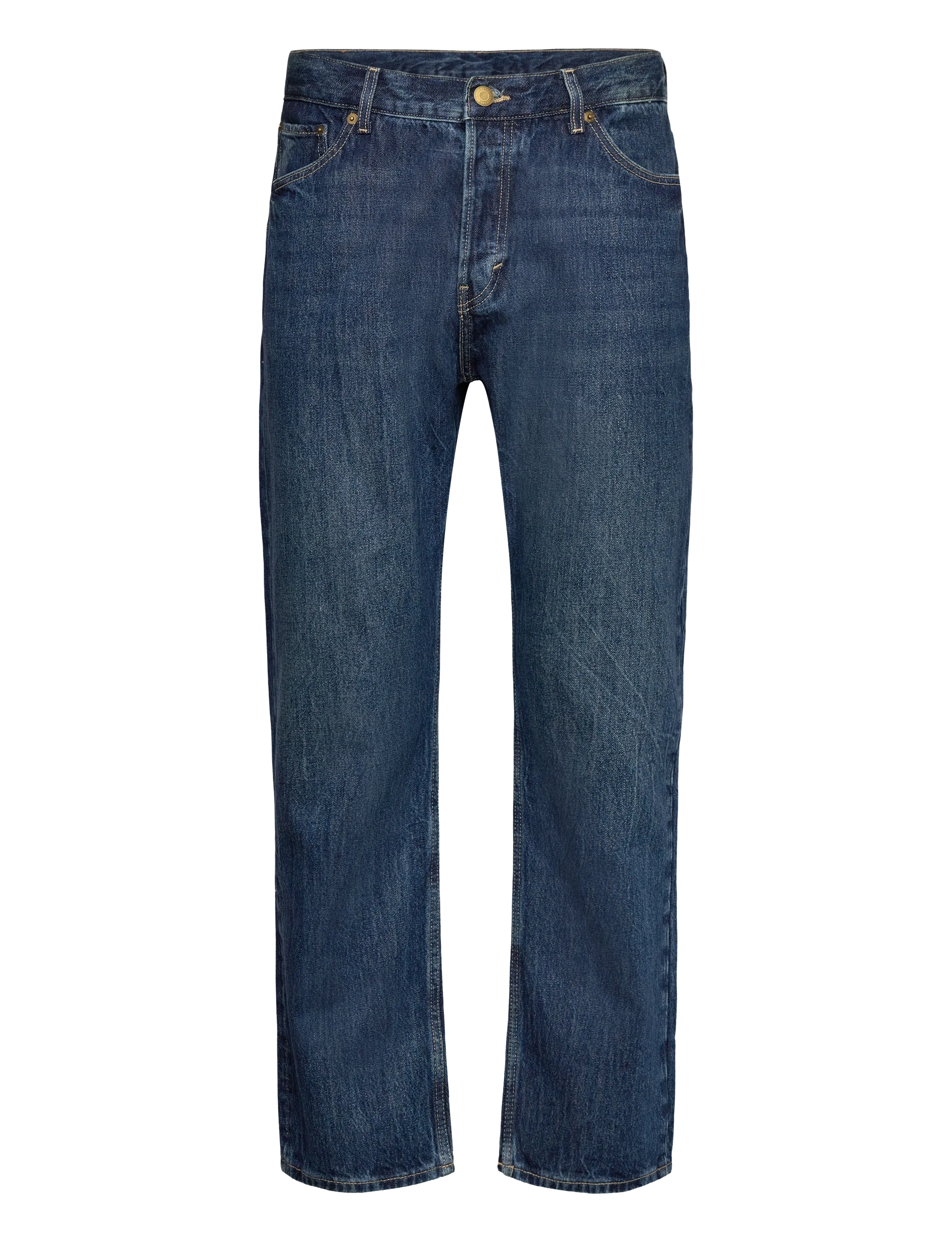 Weekday Space Mid Rise Relaxed Straight Leg Jeans - Weekday - MORNING BLUE / blue