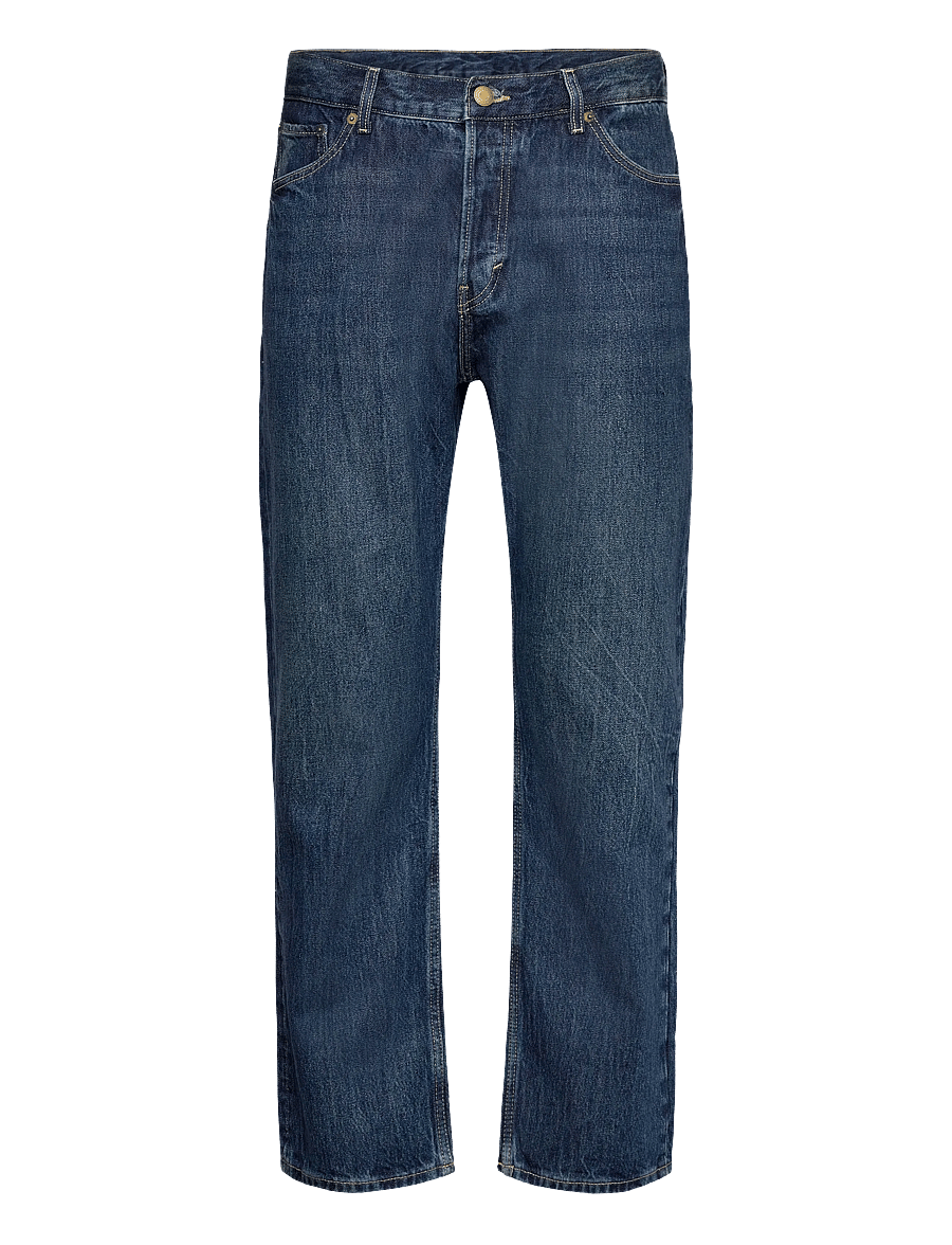 Weekday - Space Mid Rise Relaxed Straight Leg Jeans - klassikalised teksad - morning blue - 0