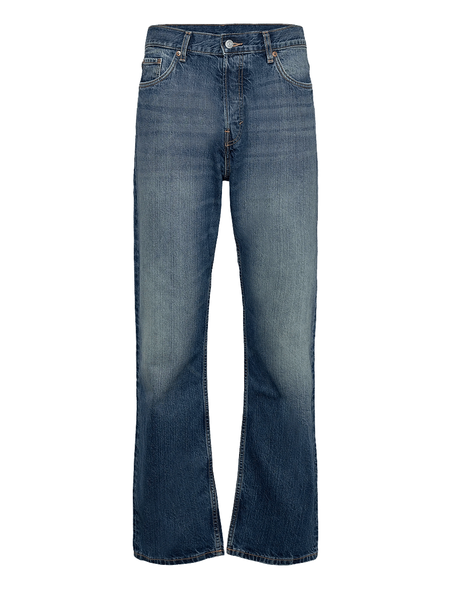 Weekday - Space Mid Rise Relaxed Straight Leg Jeans - klassikalised teksad - radio blue - 0