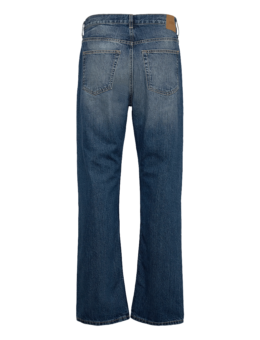 Weekday - Space Mid Rise Relaxed Straight Leg Jeans - klassikalised teksad - radio blue - 1