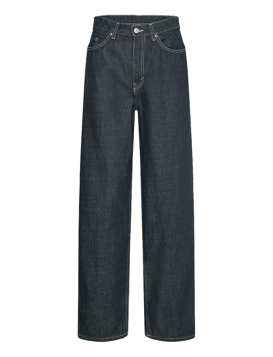 Weekday - Rail Mid Loose Jeans - laia säärega teksad - blue rinse - 0