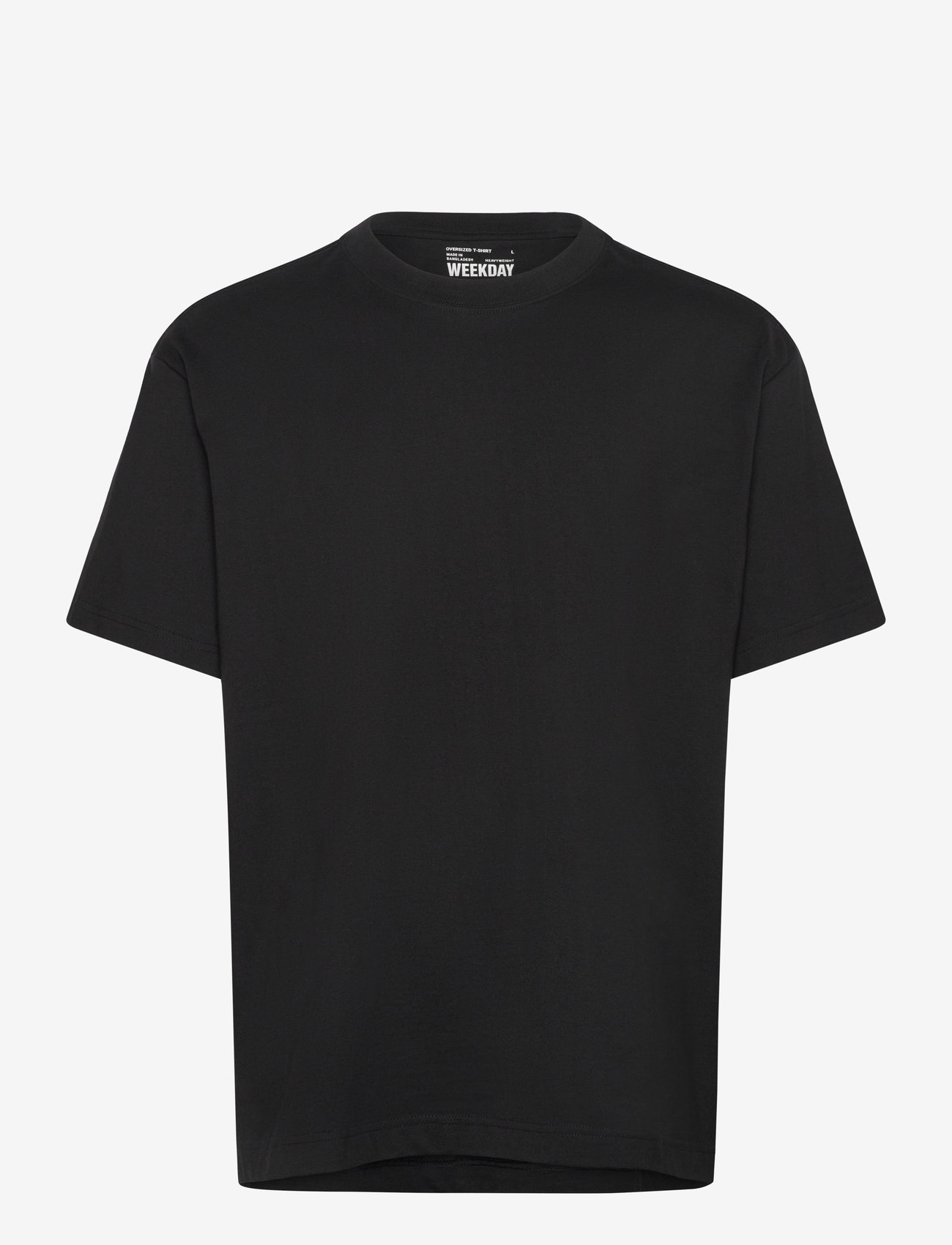 Weekday - Oversized Heavyweight T-shirt - kortærmede t-shirts - black - 0