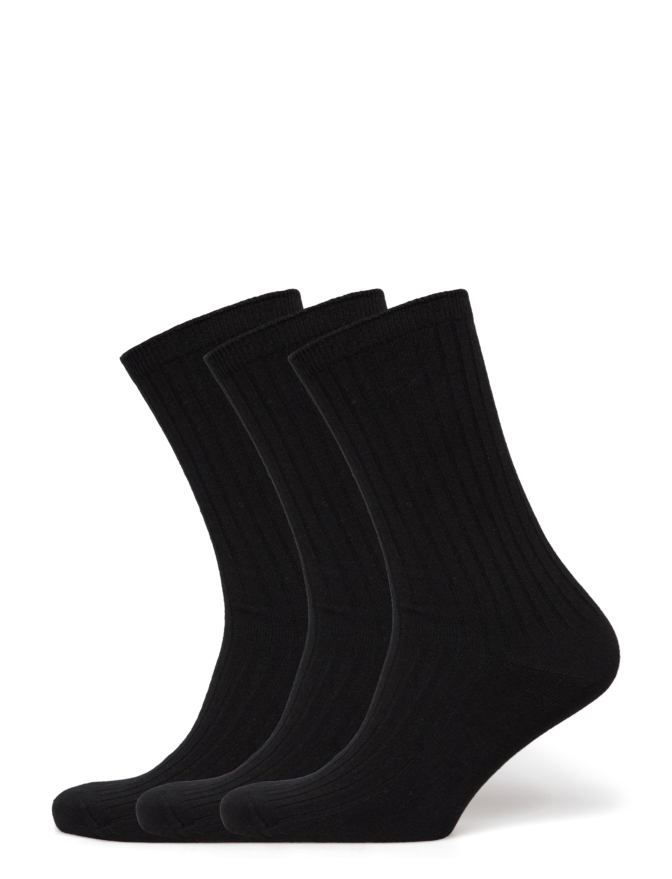 Weekday 3-pack Rib Socks - Weekday - BLACK / black