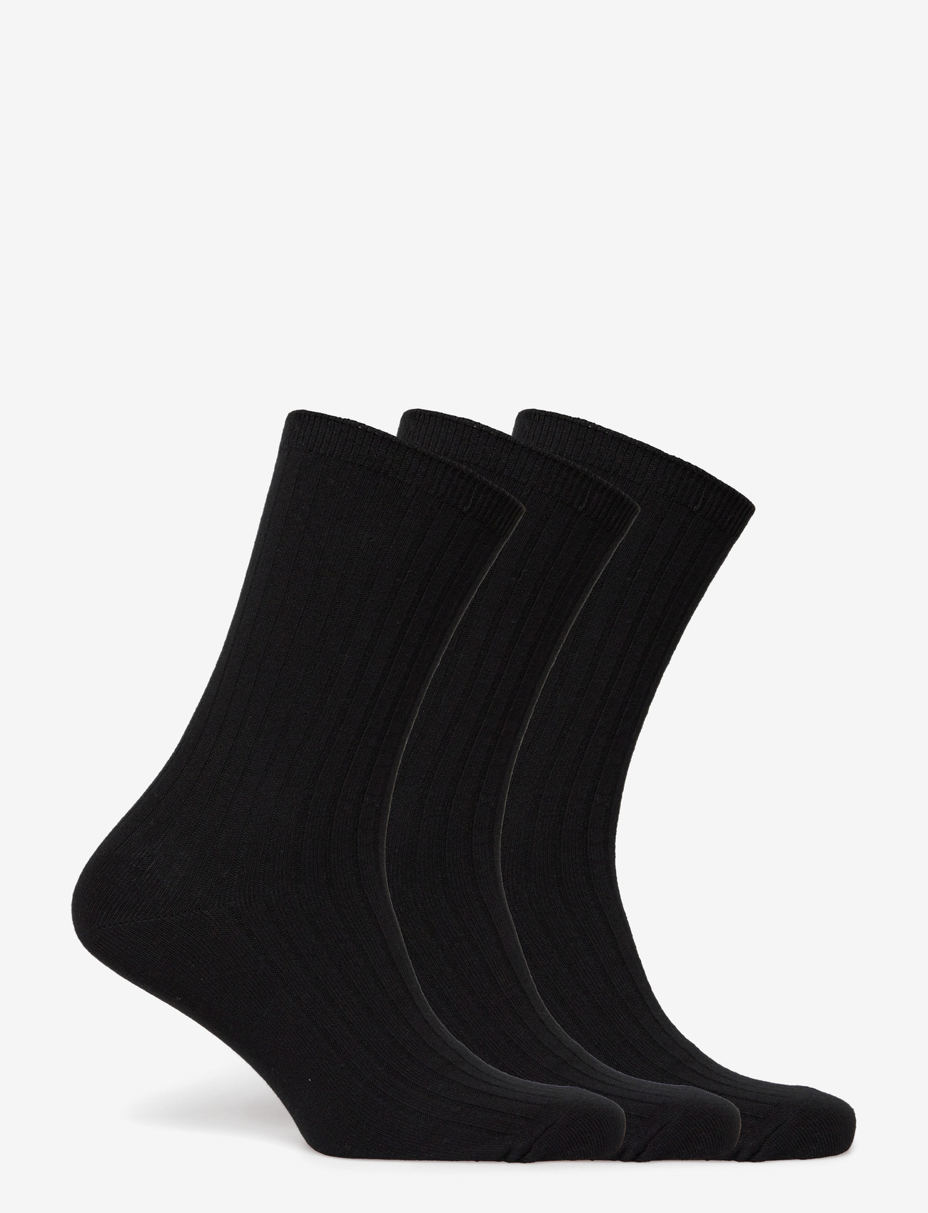 Weekday - 3-pack Rib Socks - crew-socken - black - 1