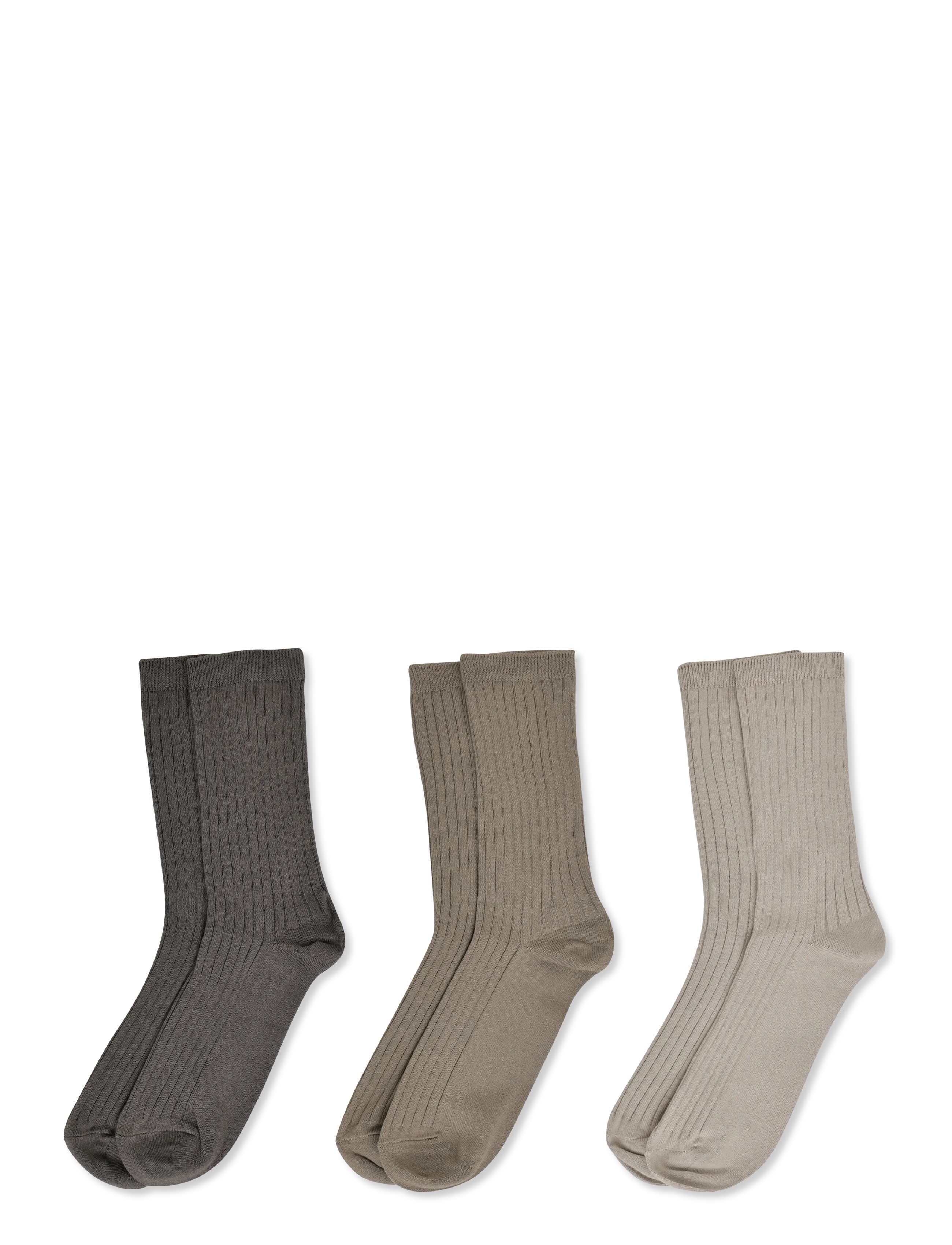Weekday - 3-pack Rib Socks - klassikalised sokid - mole medium dusty - 1