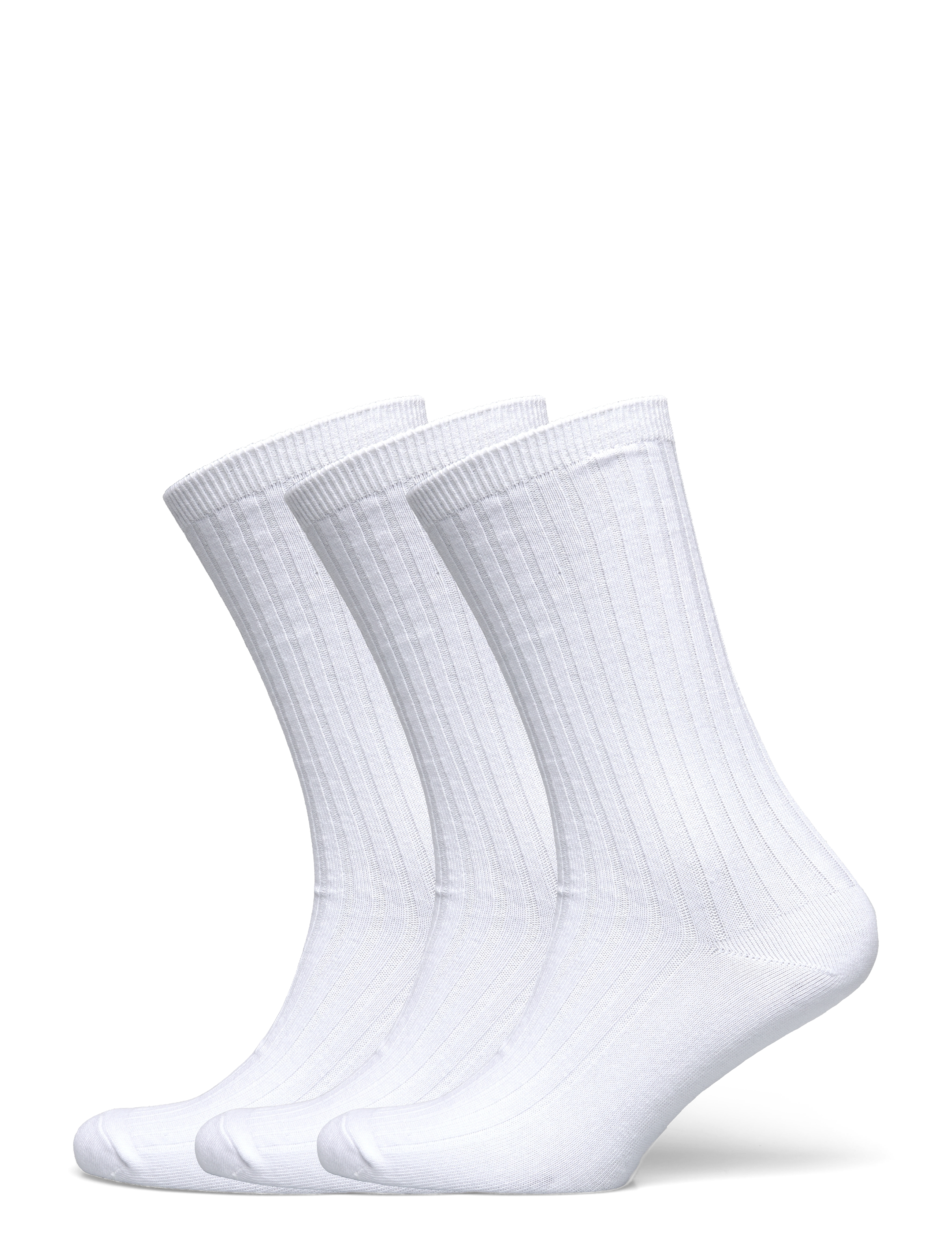 Weekday 3-Pack Rib Socks, 43/45, White, Sokker > Almindelige Sokker, Herre