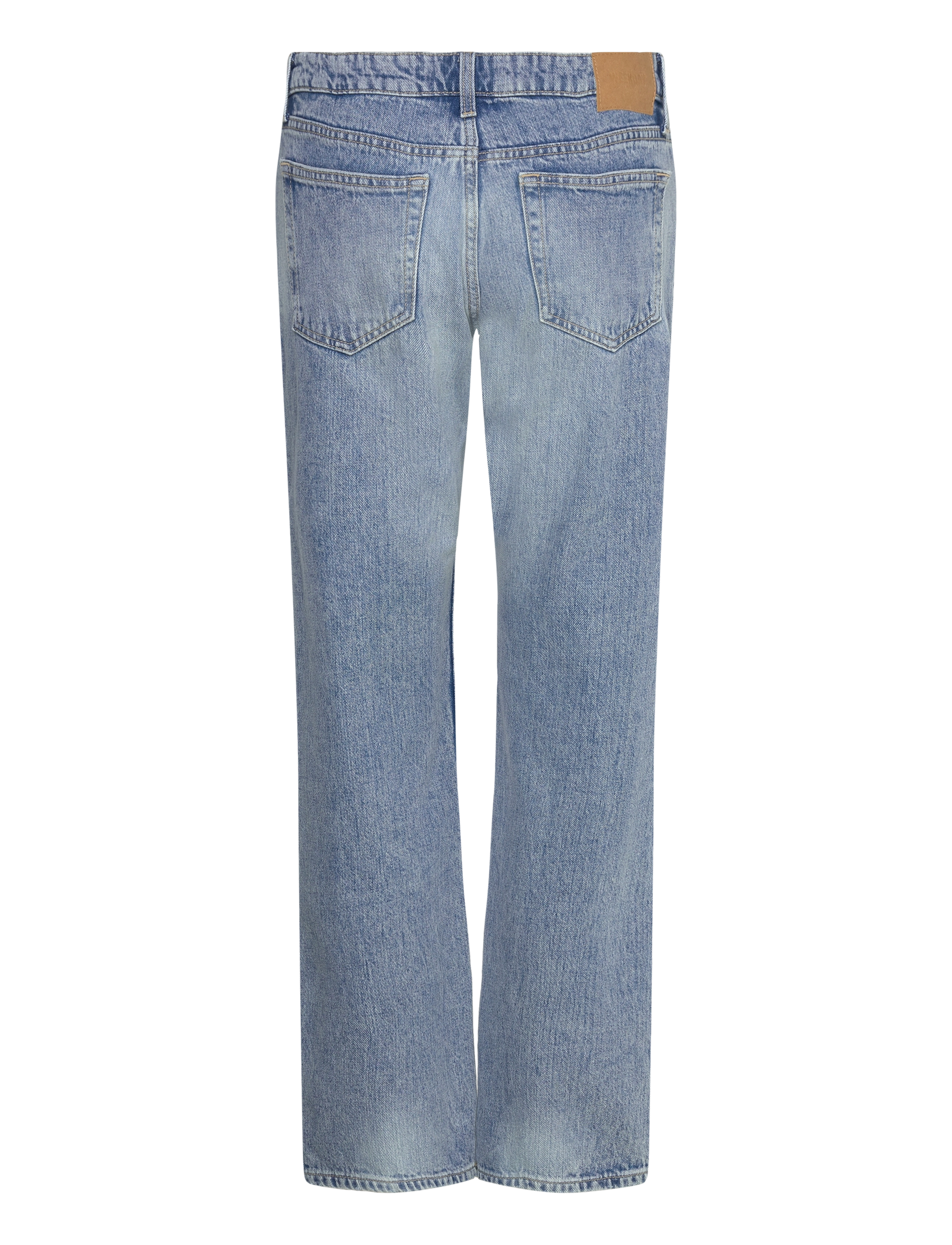 Weekday - Arrow Low Rise Regular Straight Leg Jeans - raka jeans - blue fade - 1