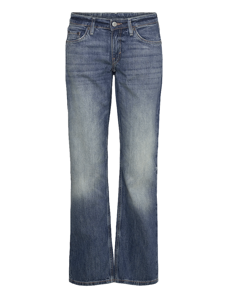 Weekday - Arrow Low Rise Regular Straight Leg Jeans - raka jeans - board blue - 0