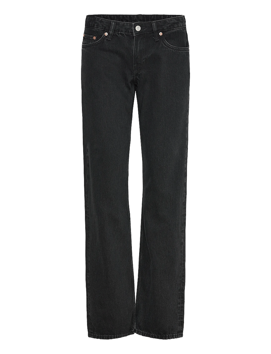 Weekday - Arrow Low Rise Regular Straight Leg Jeans - sirge säärega teksad - tuned black - 0