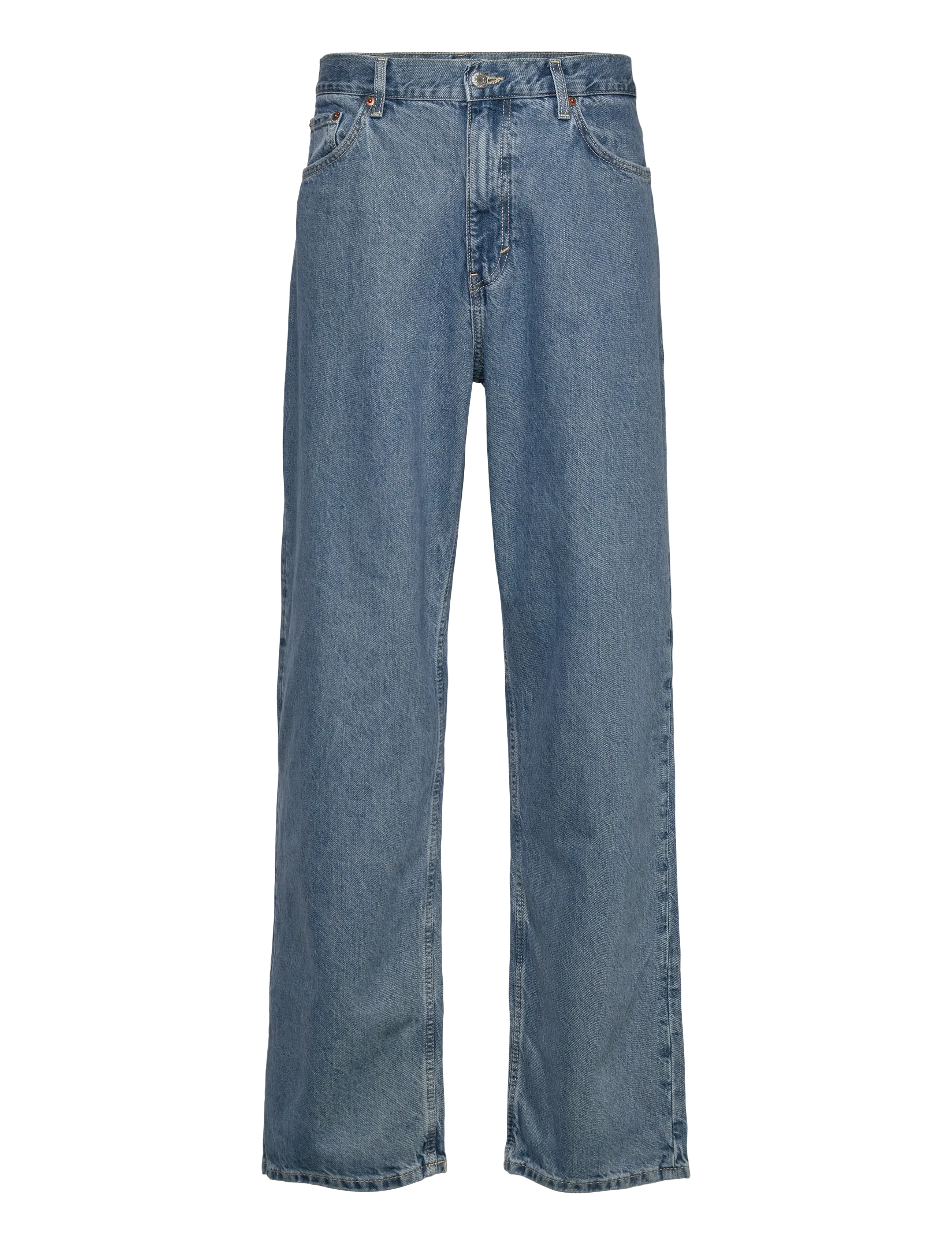 Weekday Galaxy Mid Rise Loose Straight Jeans, 36 x 32, Blau - Relaxed, Männerswear