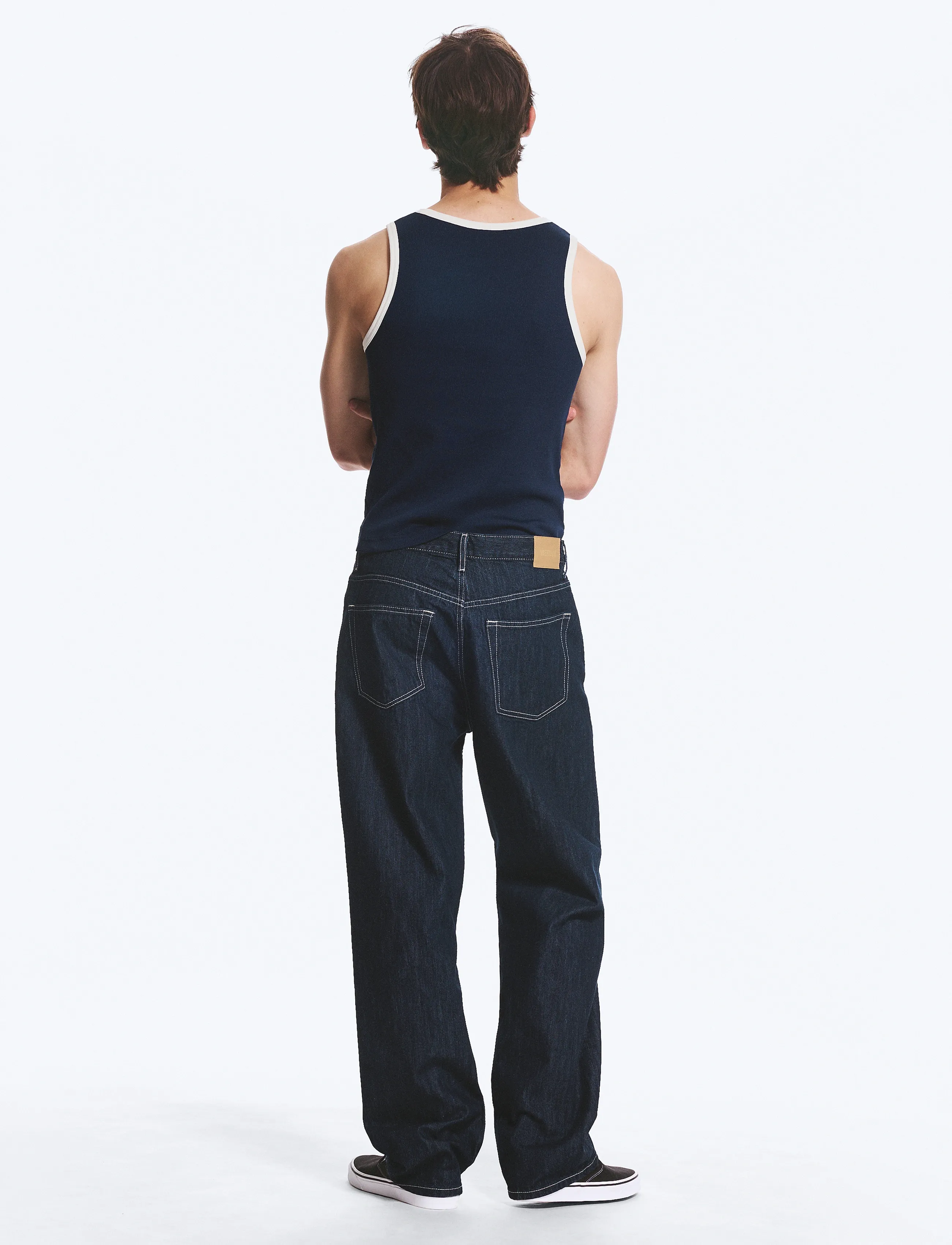 Weekday - Galaxy Mid Rise Loose Straight Leg Unisex Jeans - alt laienevad teksad - blue rinse - 4