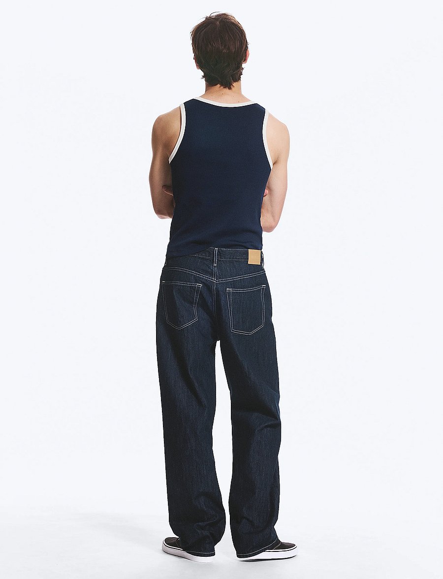 Weekday - Galaxy Mid Rise Loose Straight Jeans - weite jeans - blue rinse - 4