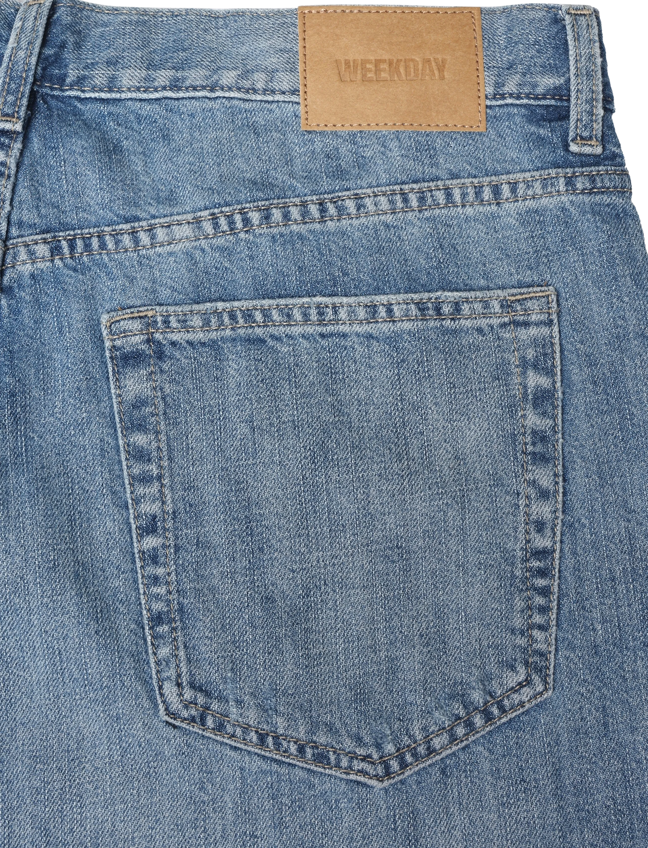 Weekday - Galaxy Mid Rise Loose Straight Jeans - alt laienevad teksad - captain blue - 4