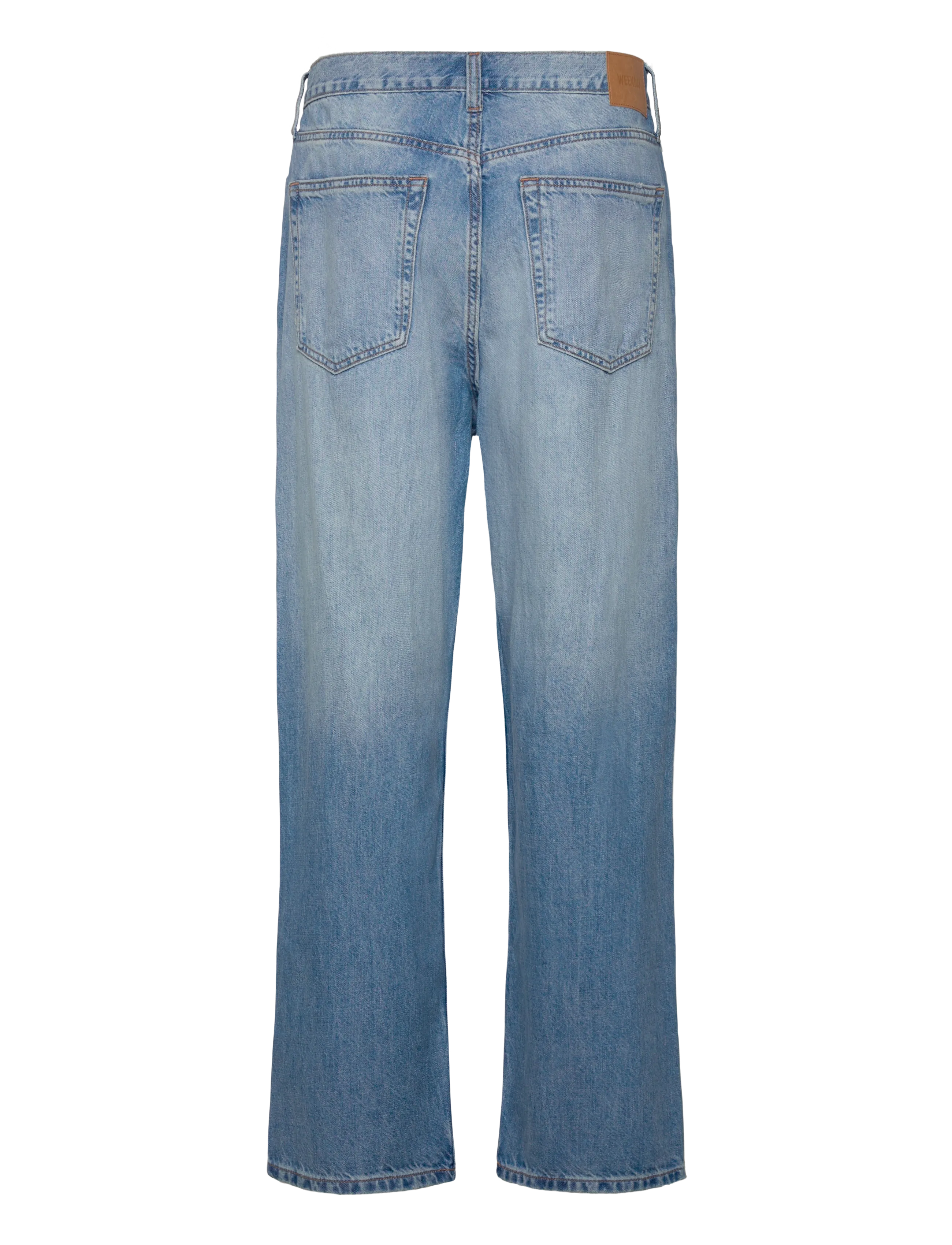 Weekday - Galaxy Mid Rise Loose Straight Leg Unisex Jeans - alt laienevad teksad - kimberley blue - 2