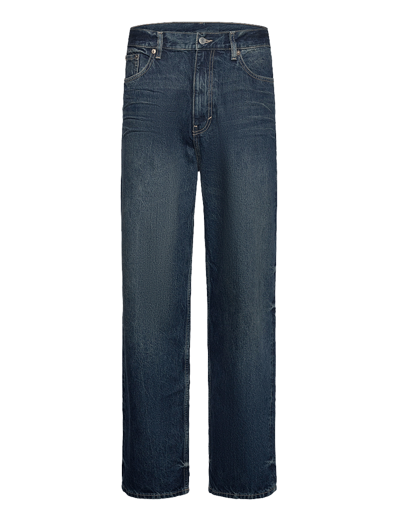 Weekday - Galaxy Loose Straight Leg Jeans - brede jeans - moss blue - 0