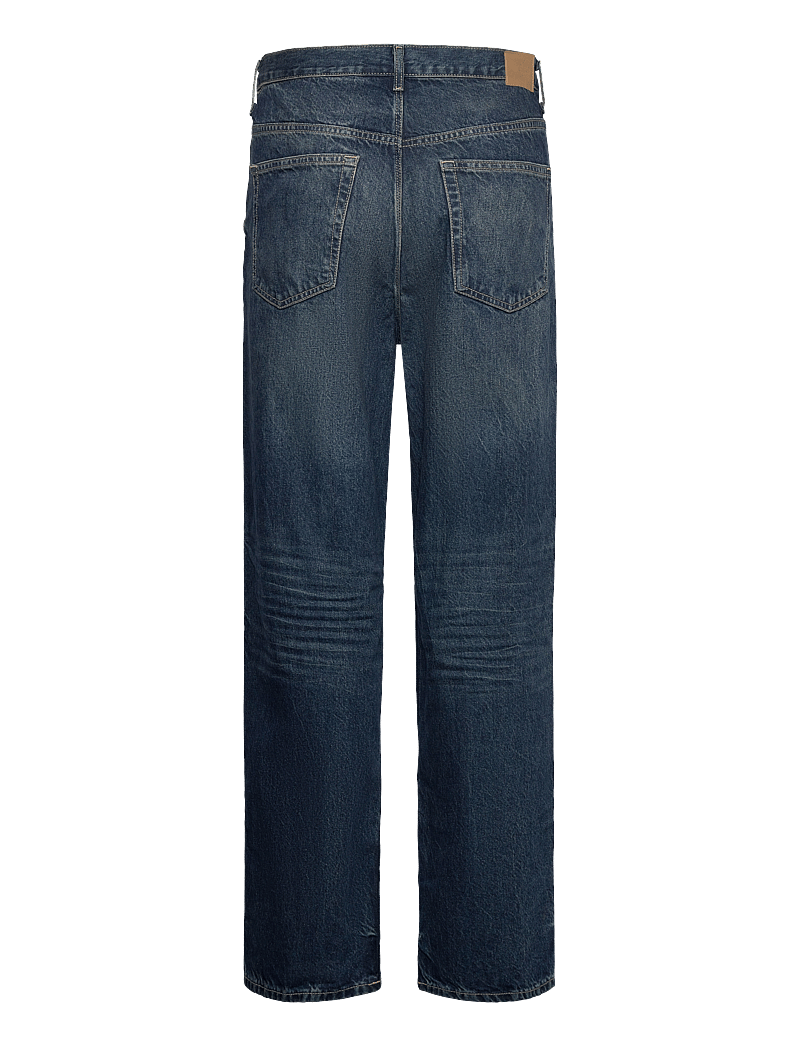 Weekday - Galaxy Loose Straight Leg Jeans - brede jeans - moss blue - 1