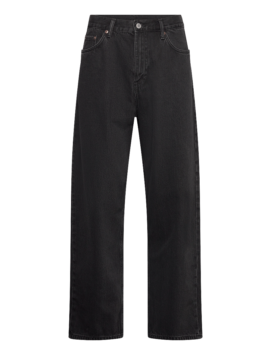 Weekday - Galaxy Mid Rise Loose Straight Jeans - alt laienevad teksad - tuned black - 1