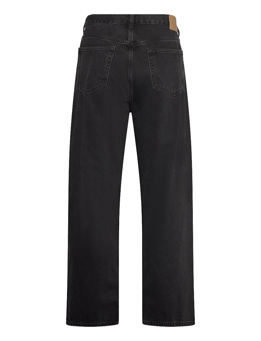Weekday - Galaxy Mid Rise Loose Straight Jeans - alt laienevad teksad - tuned black - 2