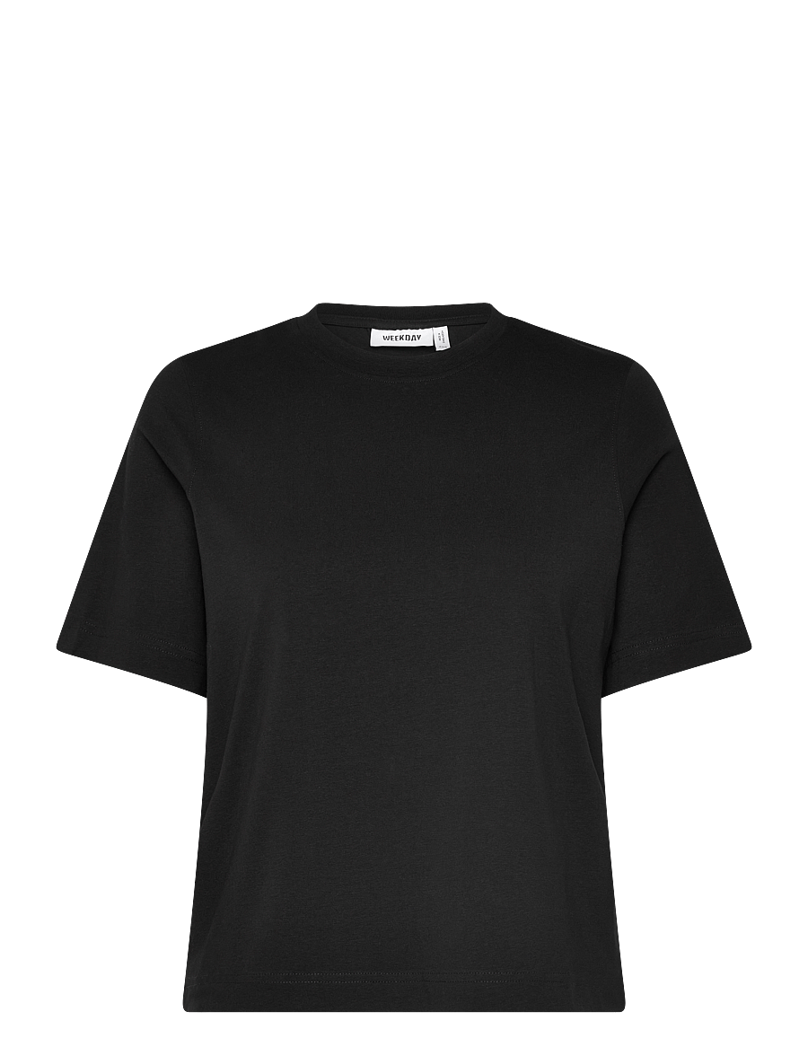 Weekday - Perfect Boxy T-shirt - t-shirts - black - 0