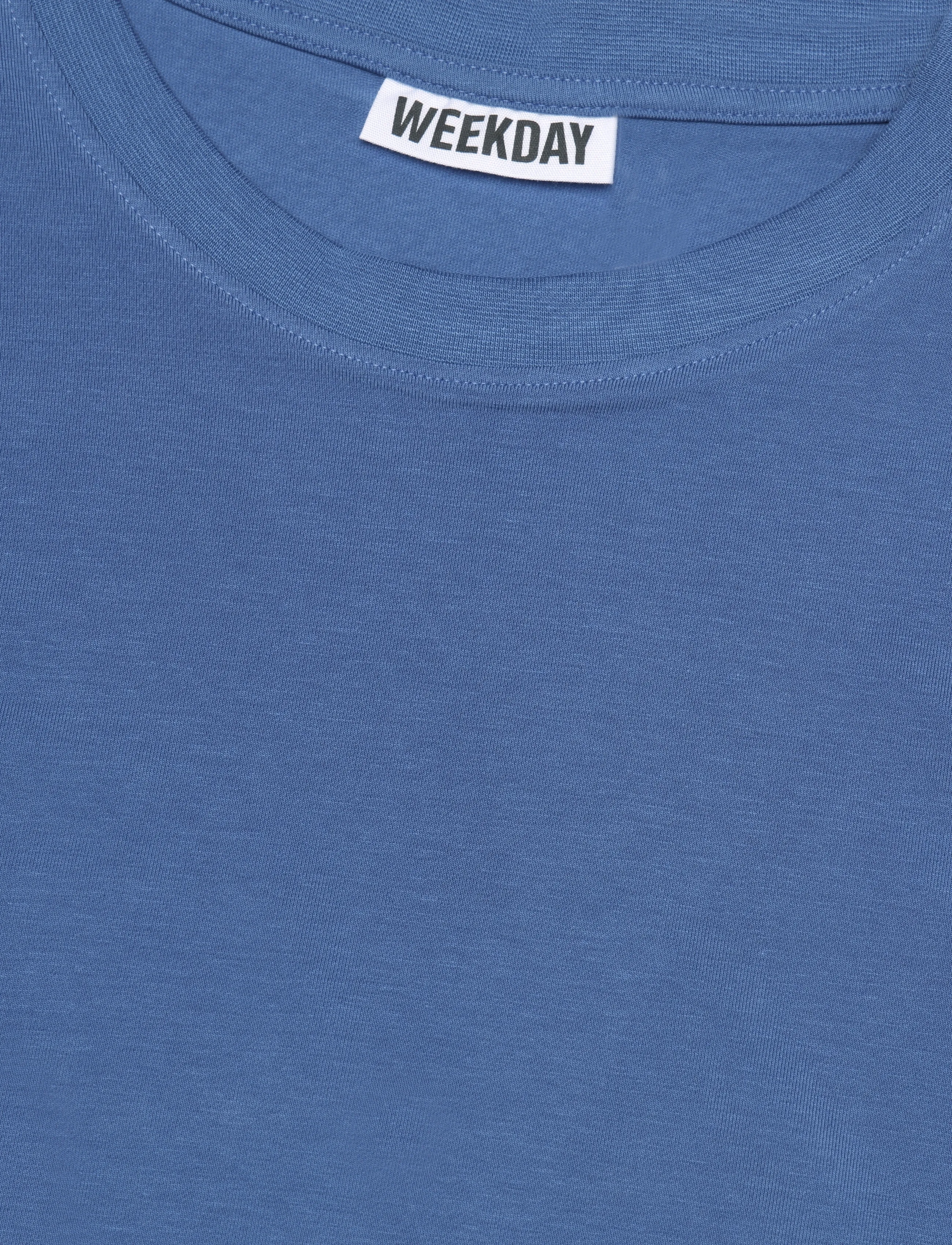 Weekday - Perfect Boxy T-shirt - t-shirts - blue medium - 2