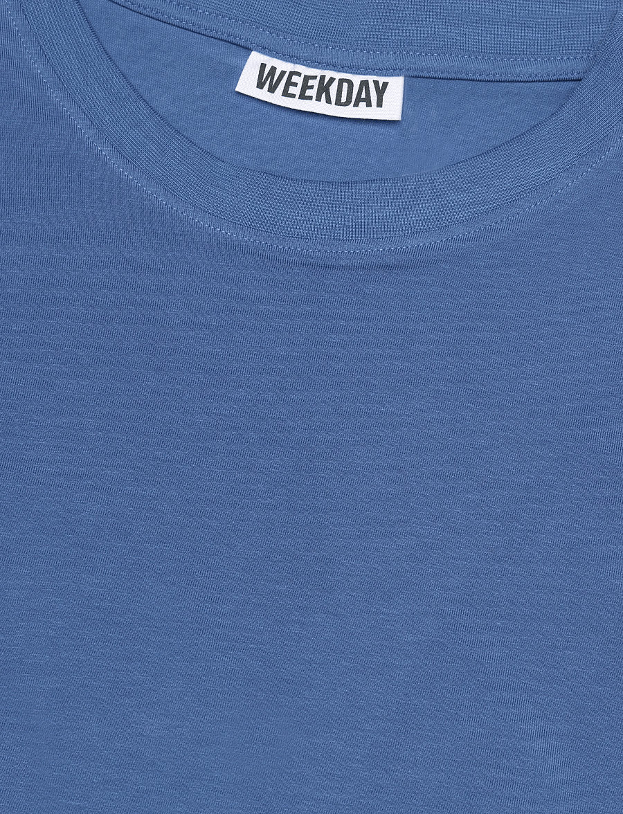 Weekday - Perfect Boxy T-shirt - t-shirts - blue medium - 2