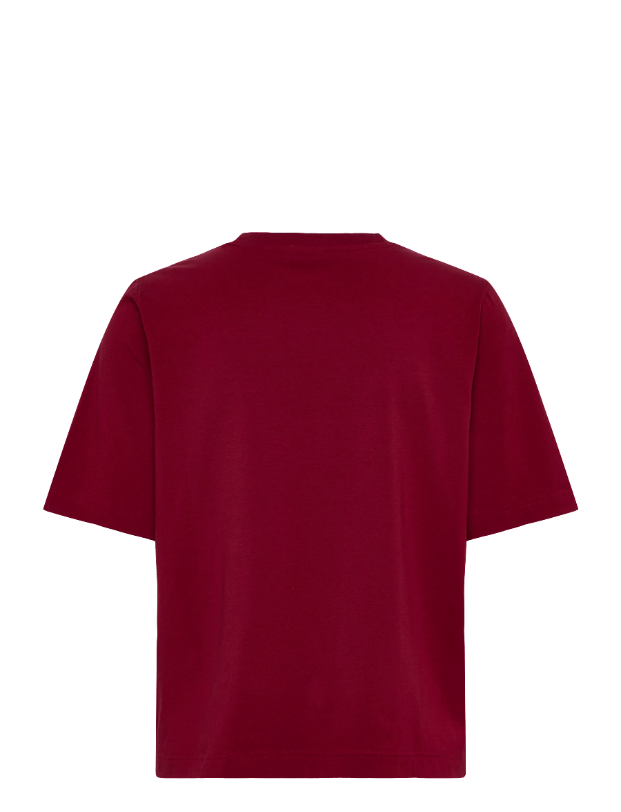Weekday - Perfect Boxy T-shirt - t-särgid - cherry red - 1