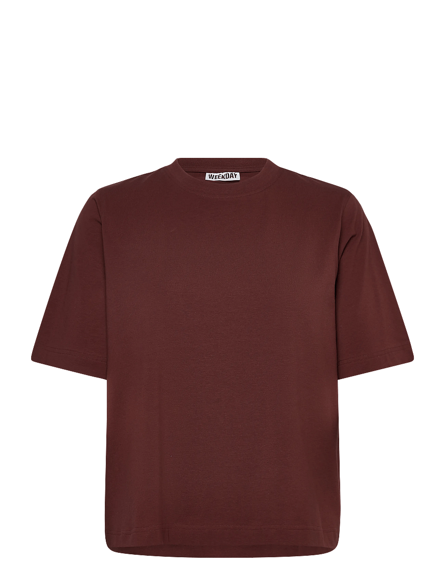 Weekday - Perfect Boxy T-shirt - t-shirts - rust - 0