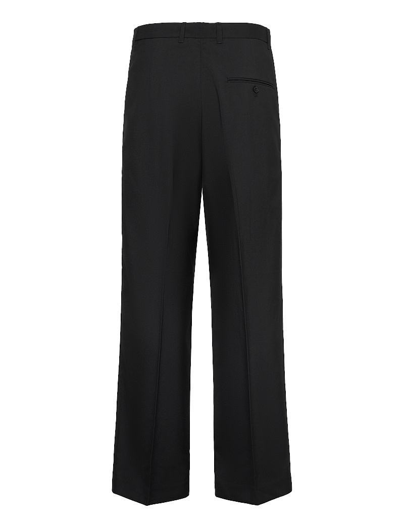 Weekday - Uno Loose Suit Trousers - anzugshosen - black - 2