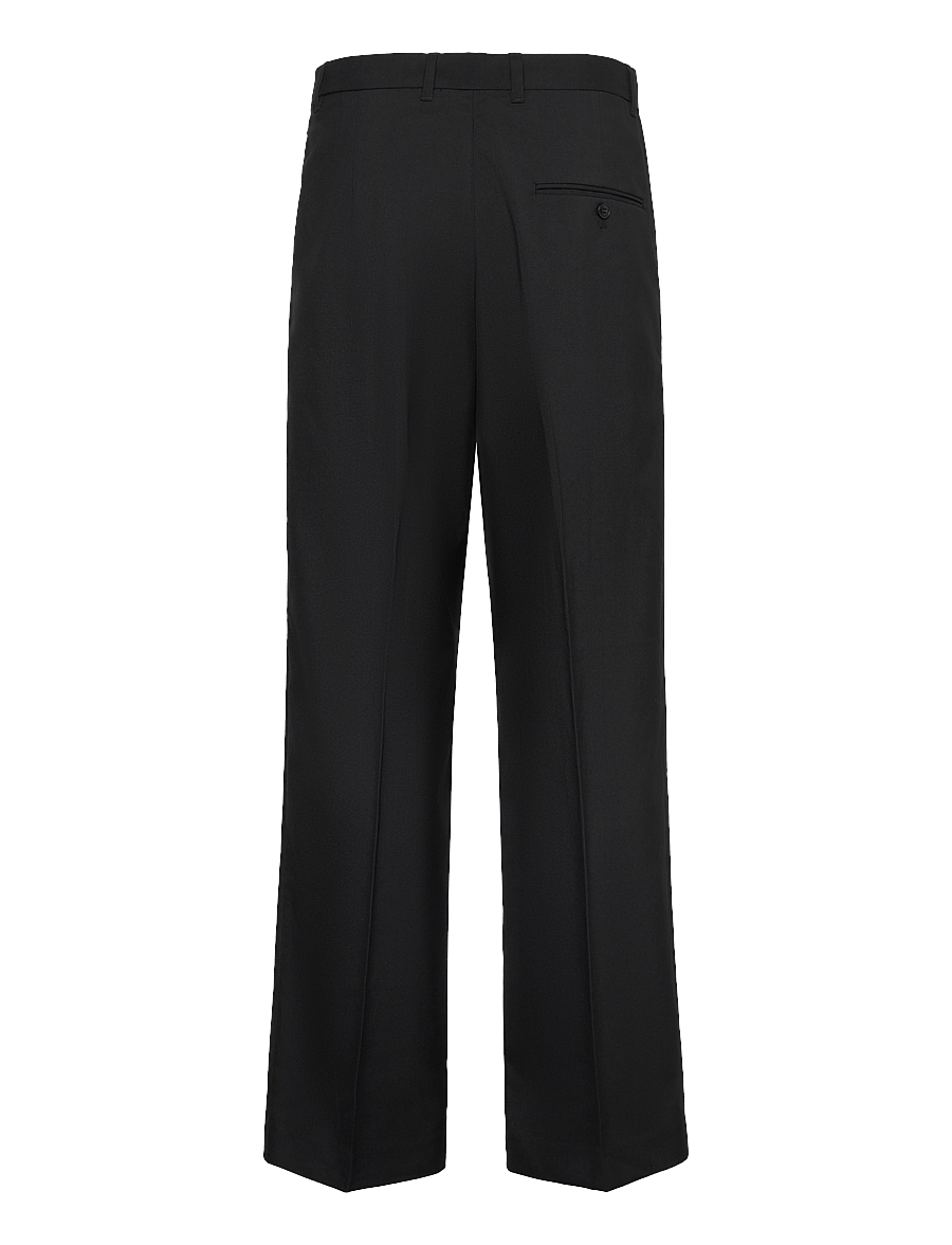 Weekday - Uno Loose Suit Trousers - kostymbyxor - black - 2