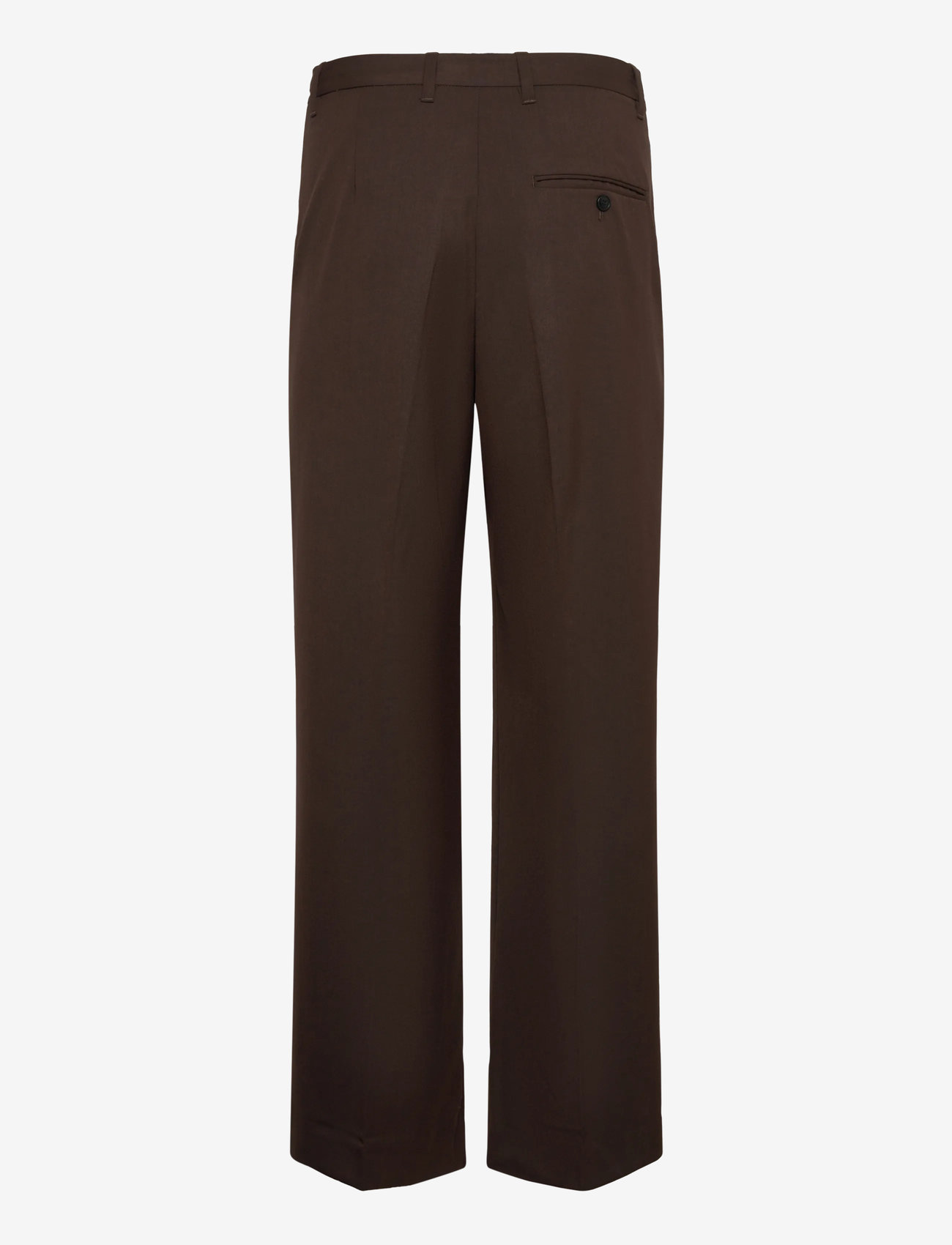 Weekday - Uno Loose Suit Trousers - casual bukser - brown dark - 1