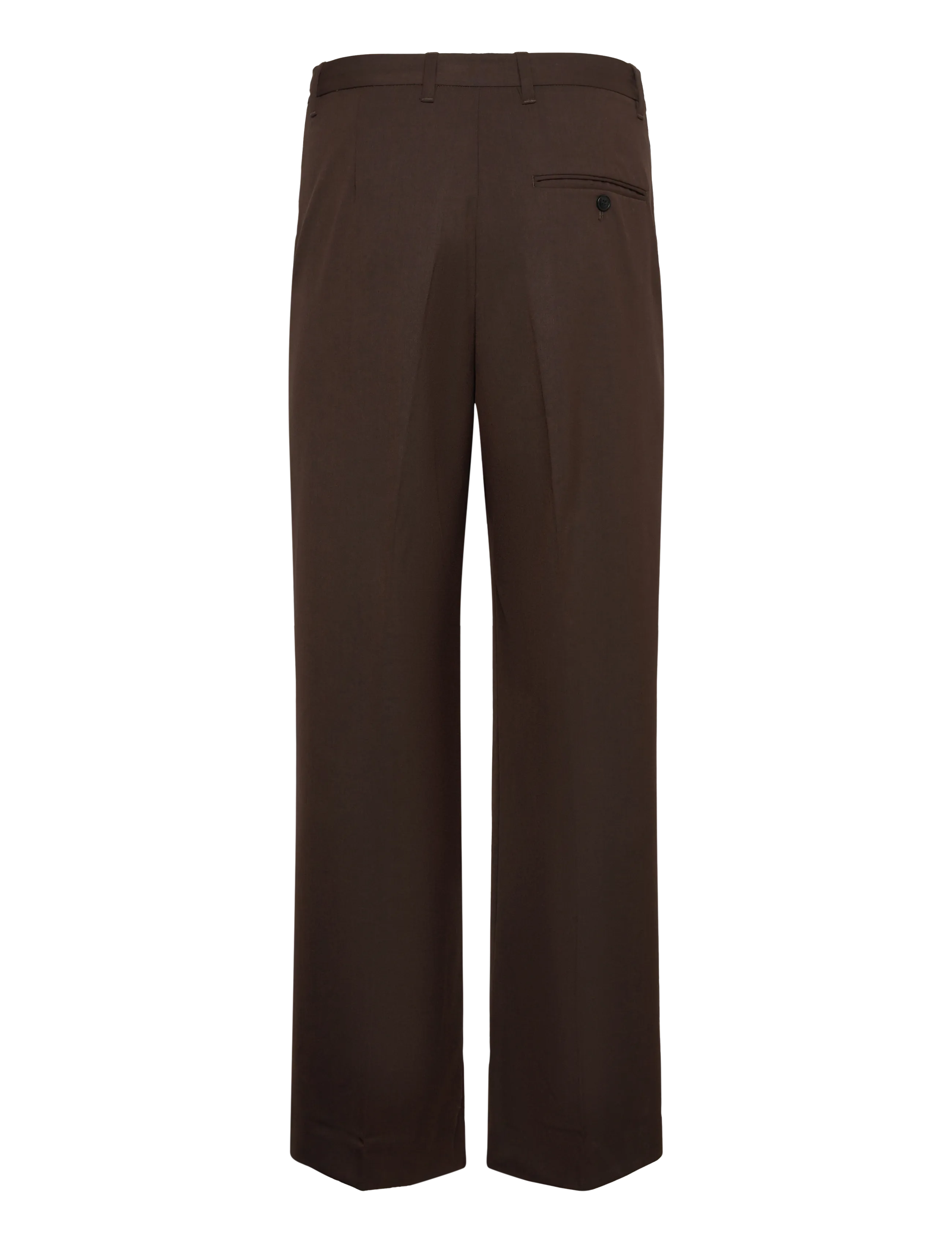 Weekday - Uno Loose Suit Trousers - kostymbyxor - brown dark - 1