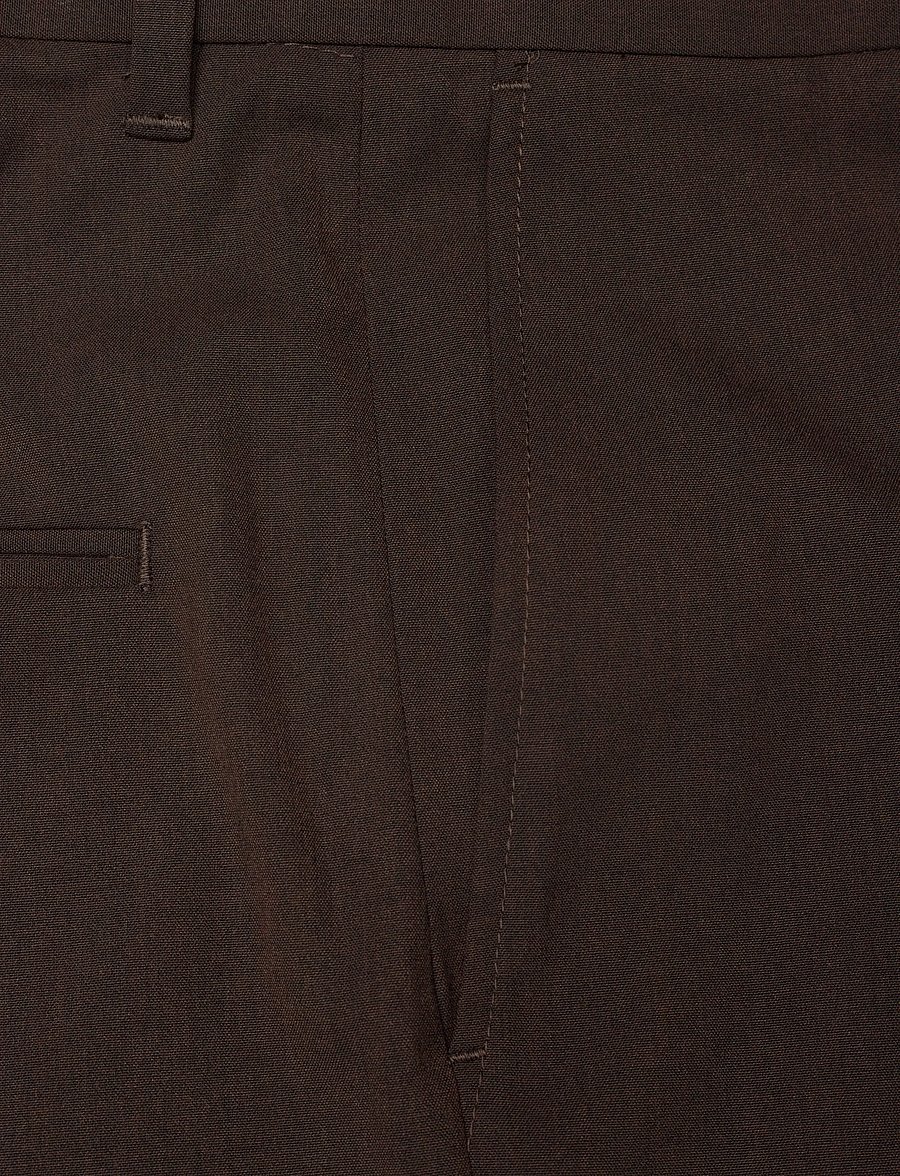Weekday - Uno Loose Suit Trousers - kostymbyxor - brown dark - 3