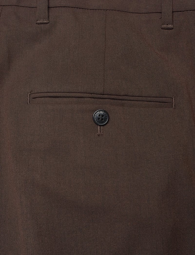 Weekday - Uno Loose Suit Trousers - casual bukser - brown dark - 4