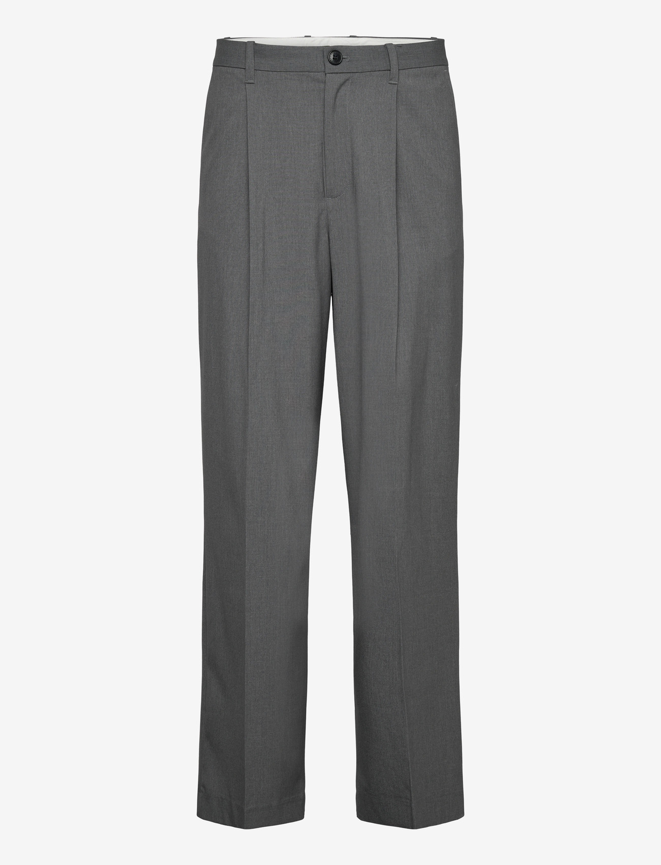 Weekday - Uno Loose Suit Trousers - anzugshosen - grey melange - 0