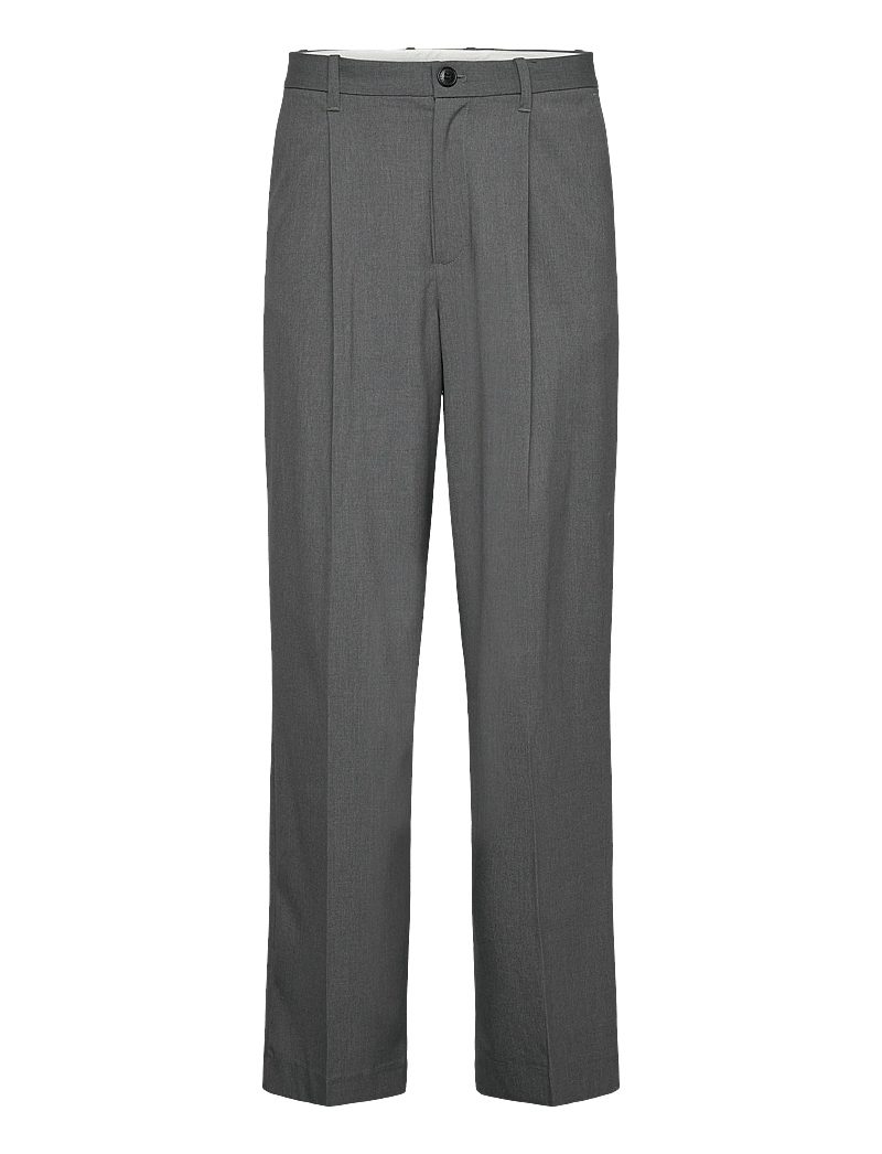 Weekday - Uno Loose Suit Trousers - anzugshosen - grey melange - 0